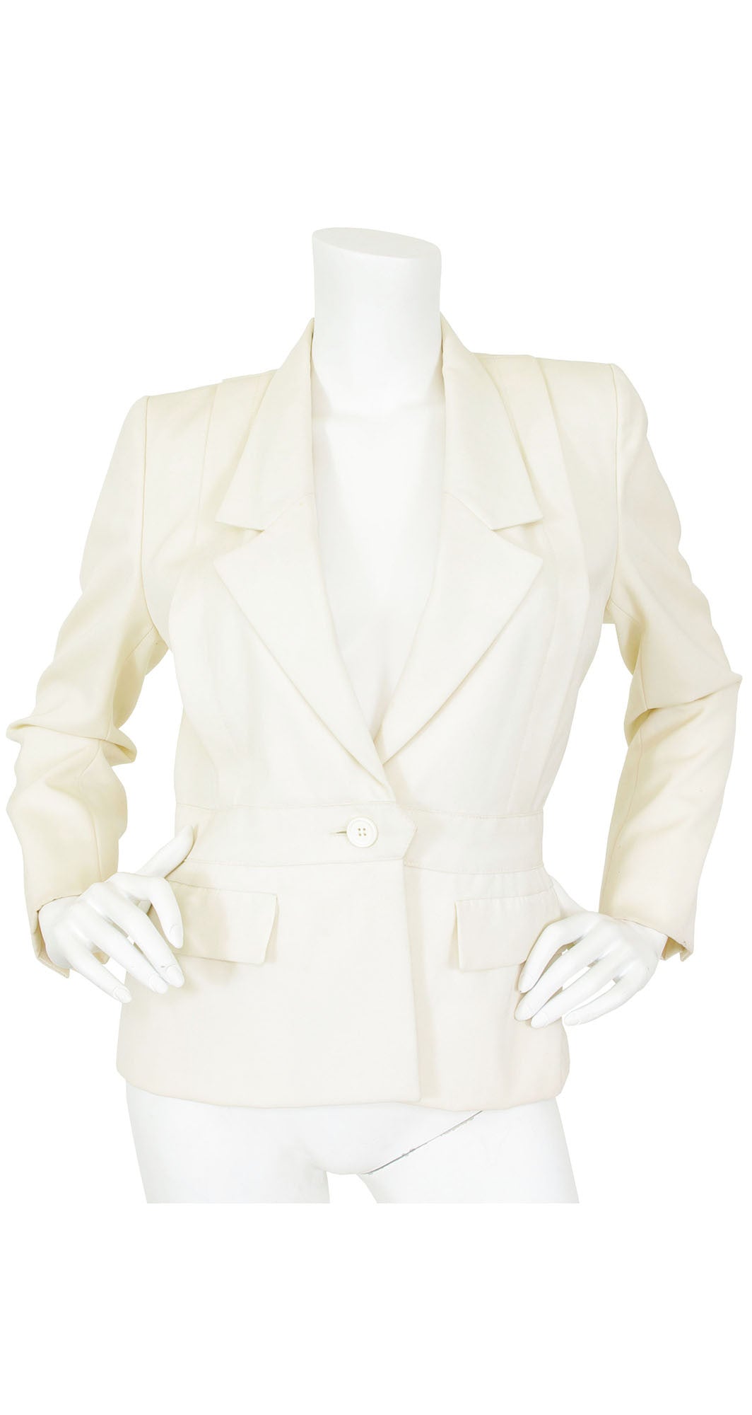 1977 S/S Haute Couture Cream Wool Blazer