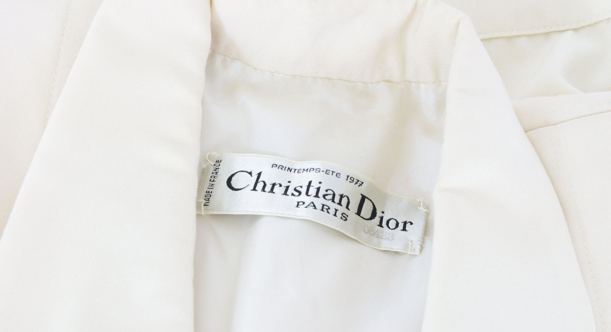 1977 S/S Haute Couture Cream Wool Blazer