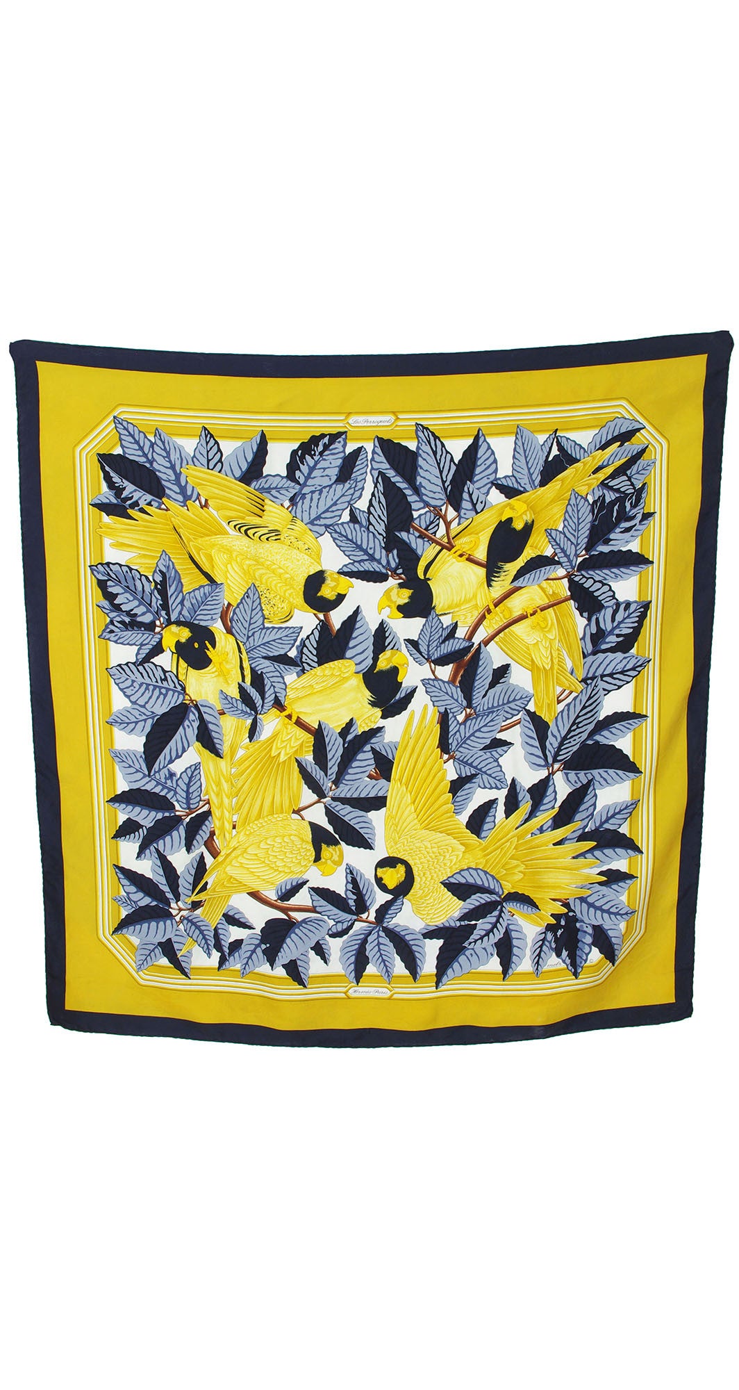 “Les Perroquets” by Joachim Metz Silk Twill Scarf