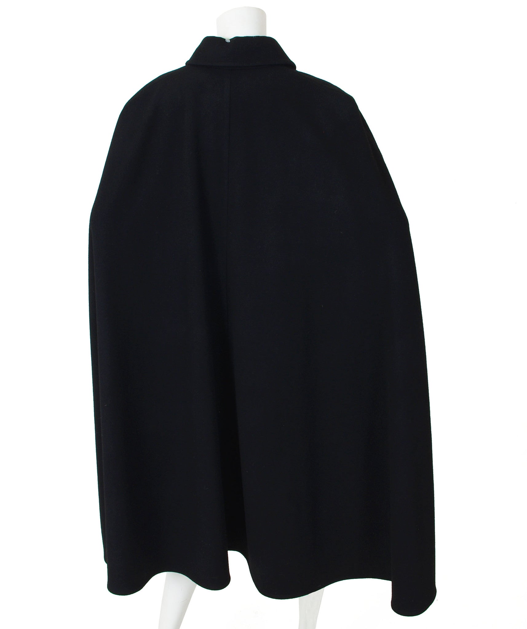 1970's Deadstock Black Wool Cape