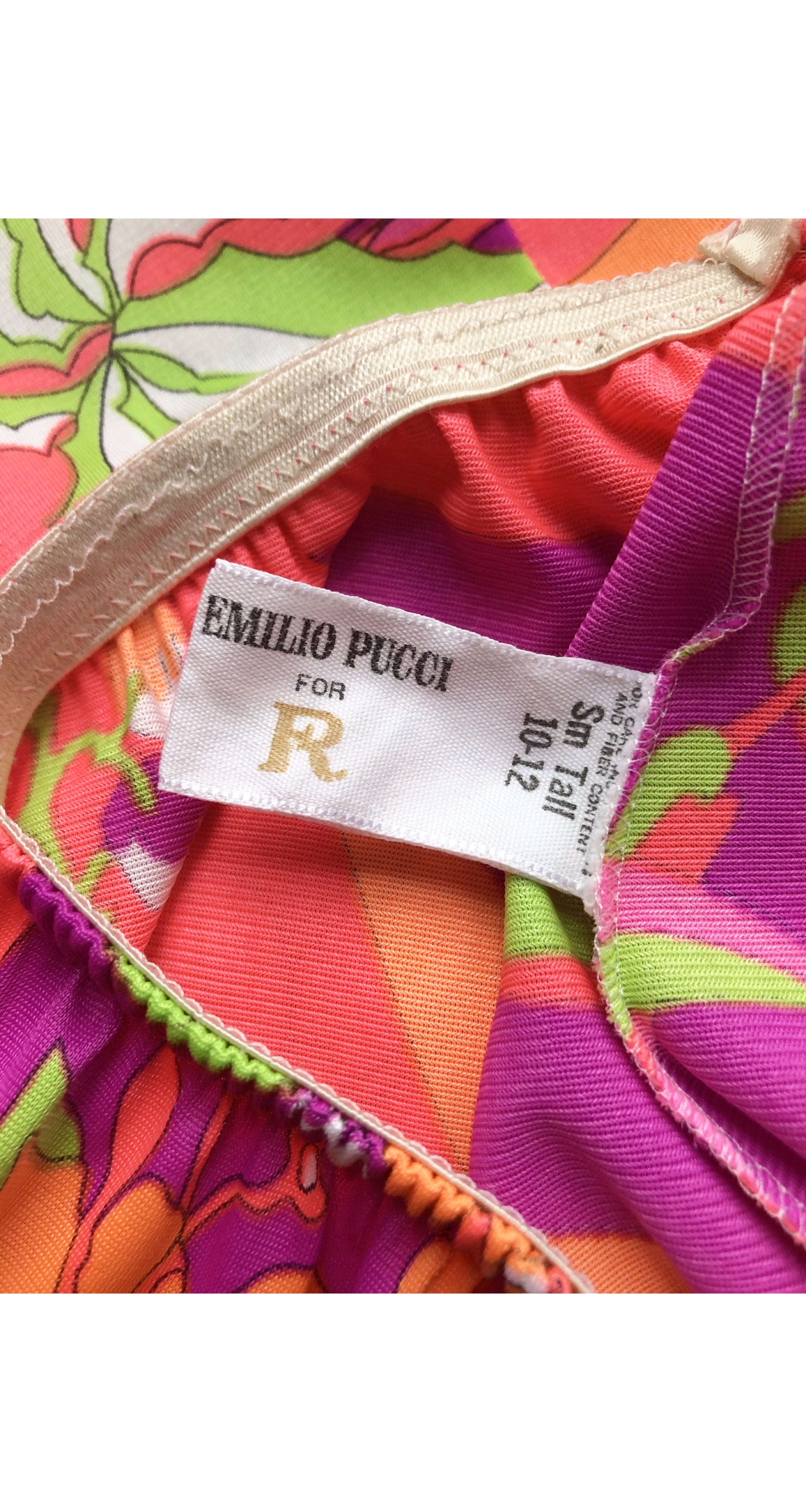 1960s Vibrant Floral Nylon Slip Skirt