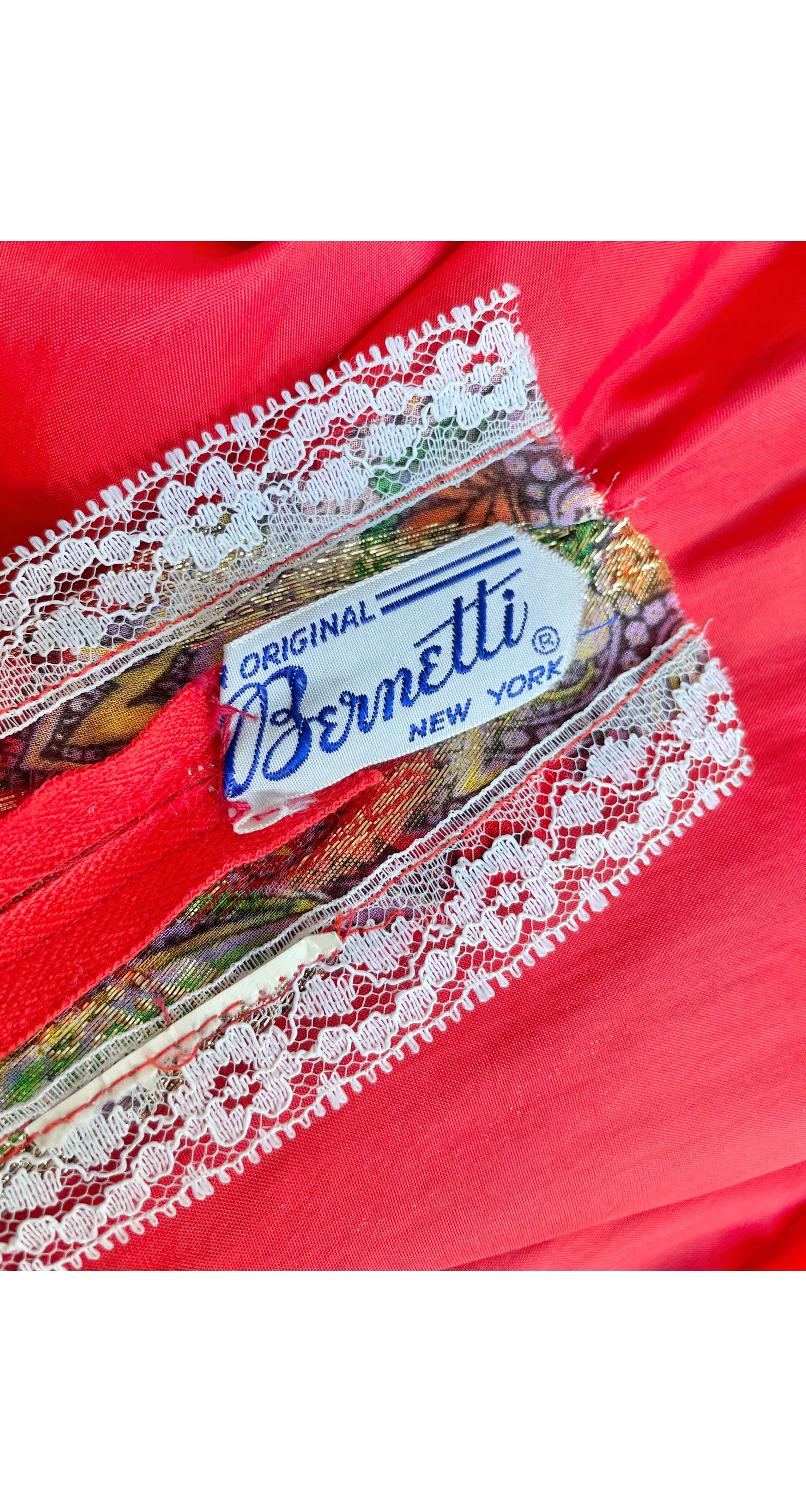 1960s Lurex Paisley Hostess Collared Romper Set