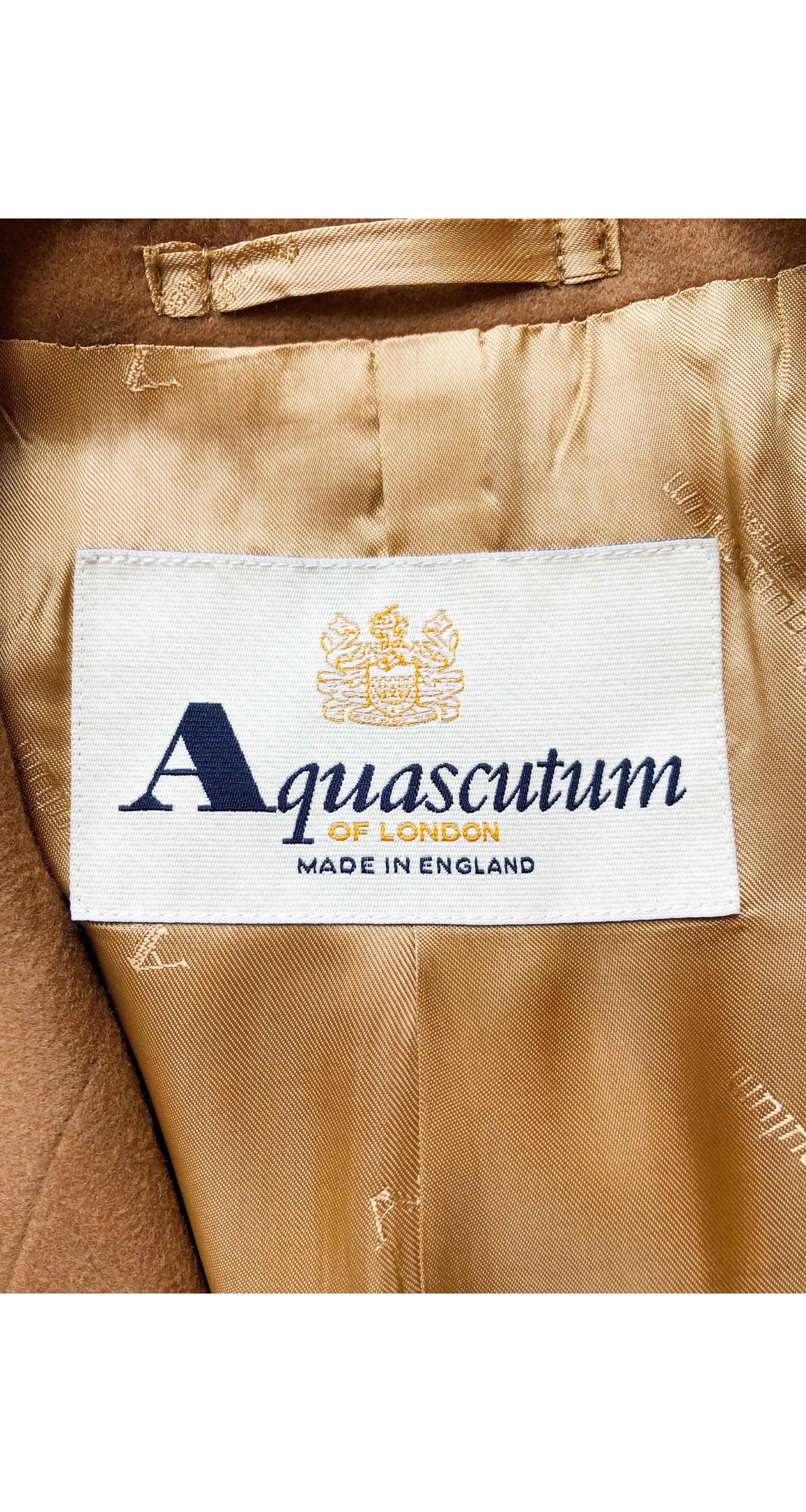 Camel Wool Double-Breasted Gold Button Blazer