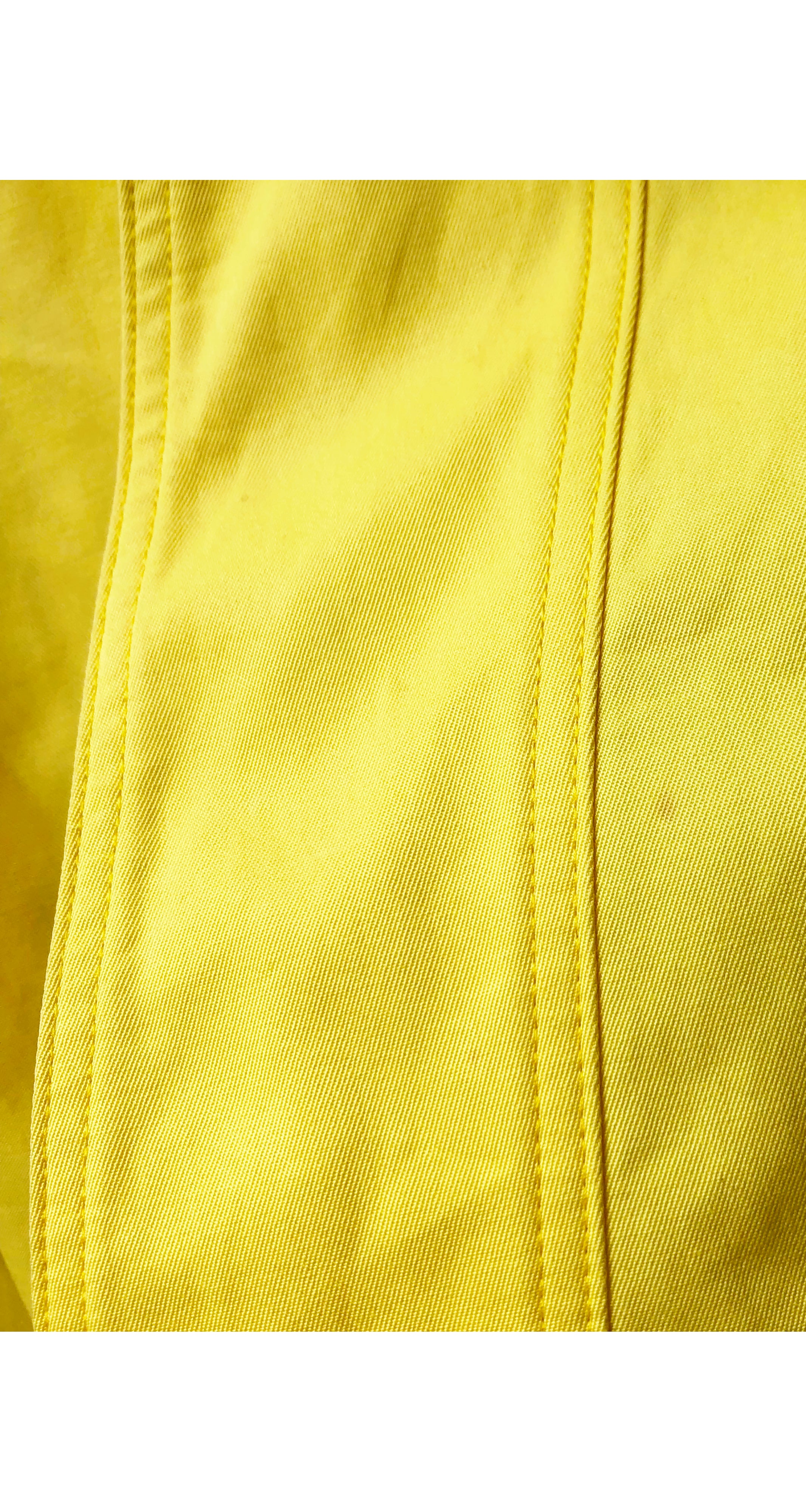 1985 S/S Yellow Cotton Collared Light Jacket
