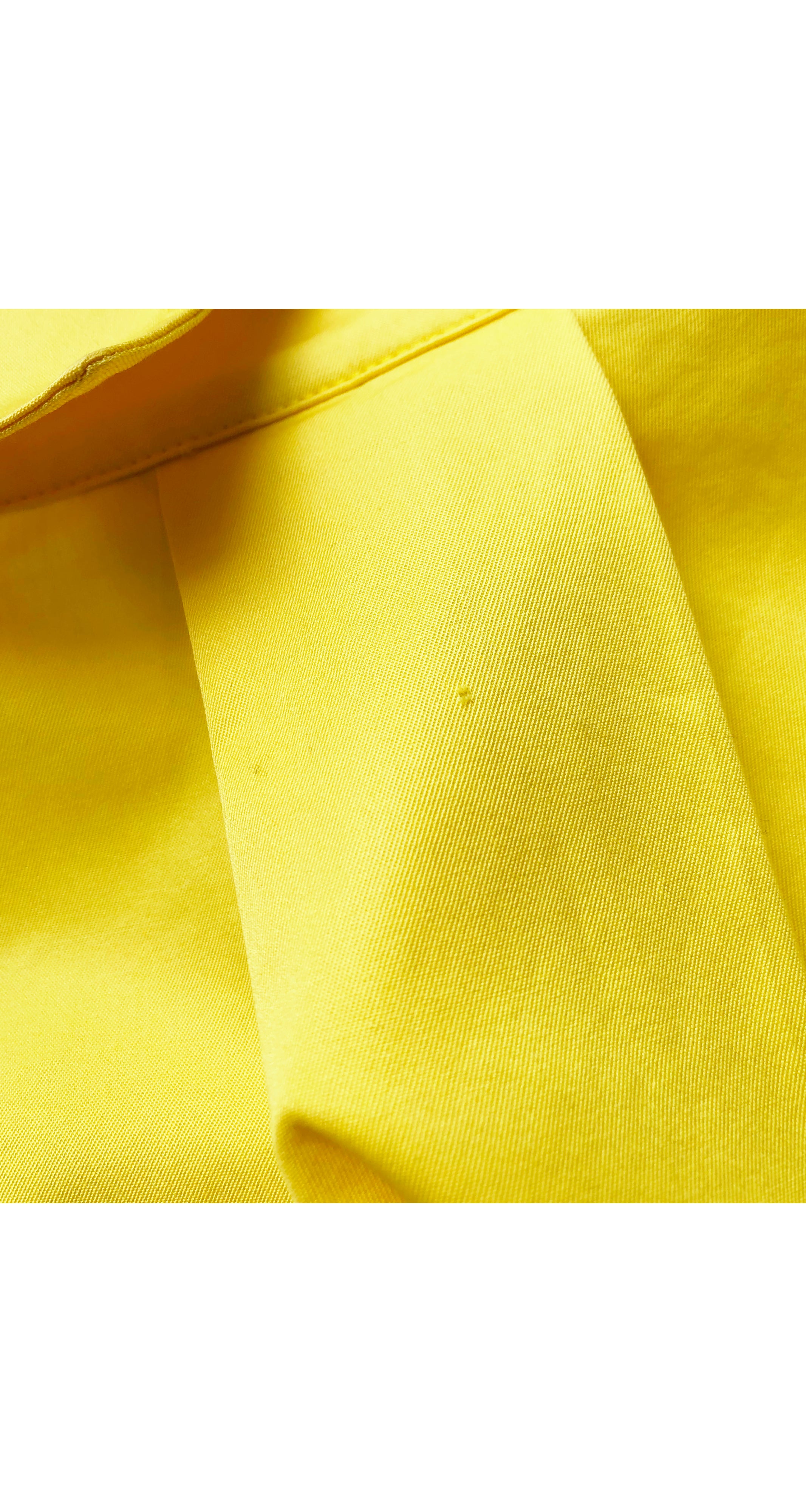 1985 S/S Yellow Cotton Collared Light Jacket