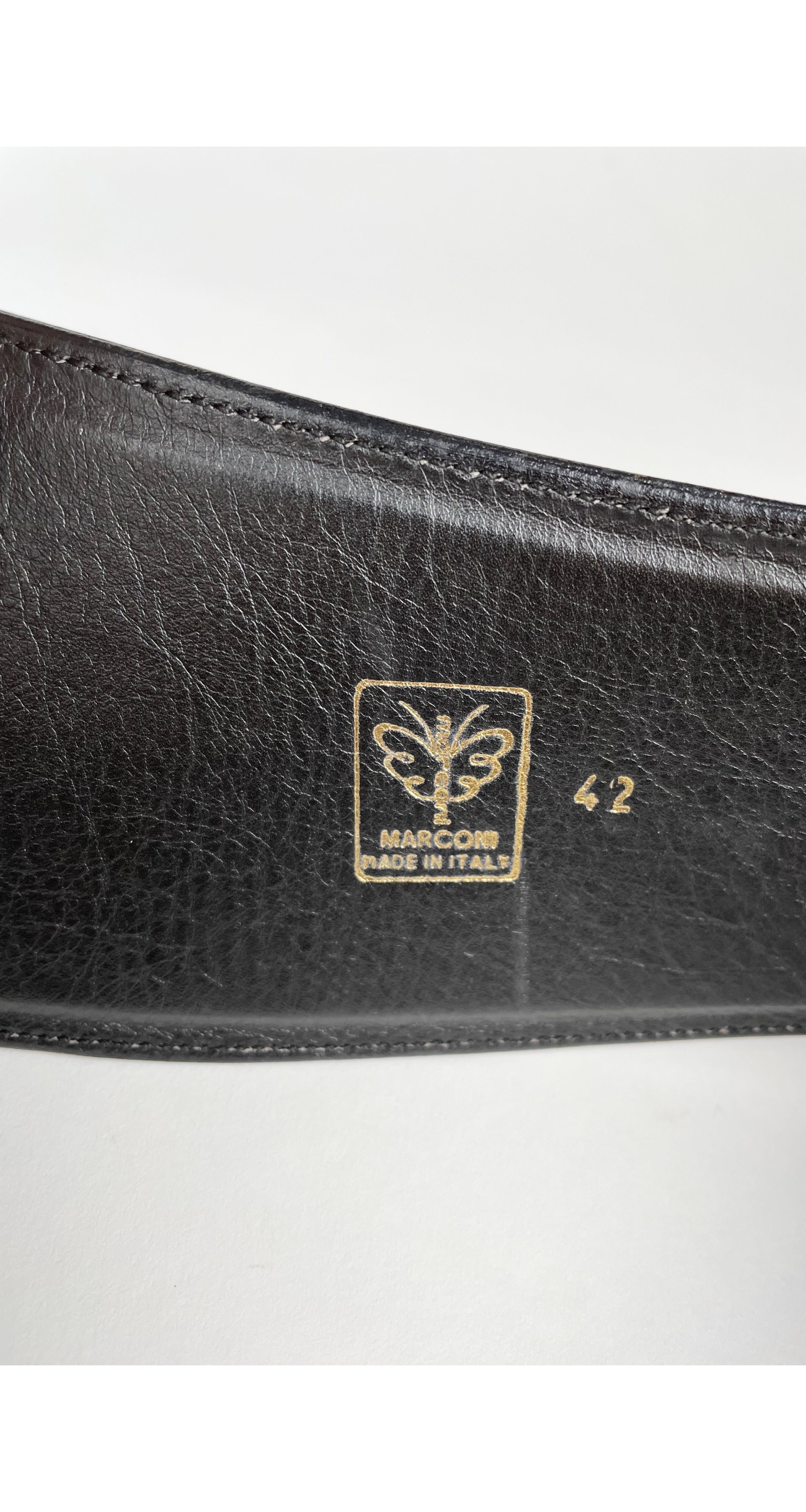 1980s Snakeskin Rope Wide Black Leather Belt