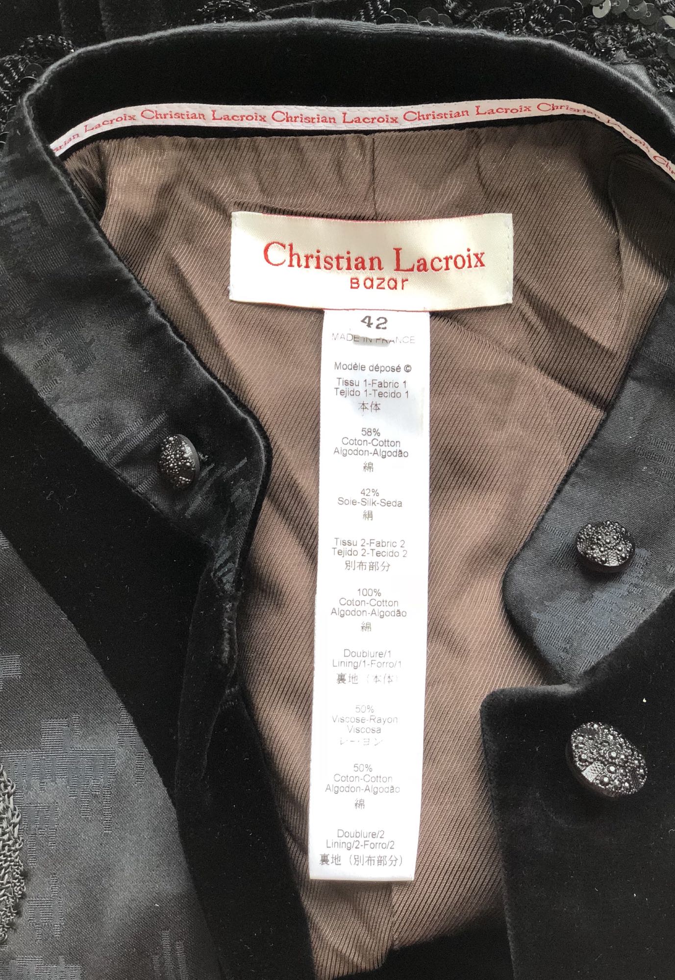 2000s "Bazar" Black Victorian Mourning Jacket