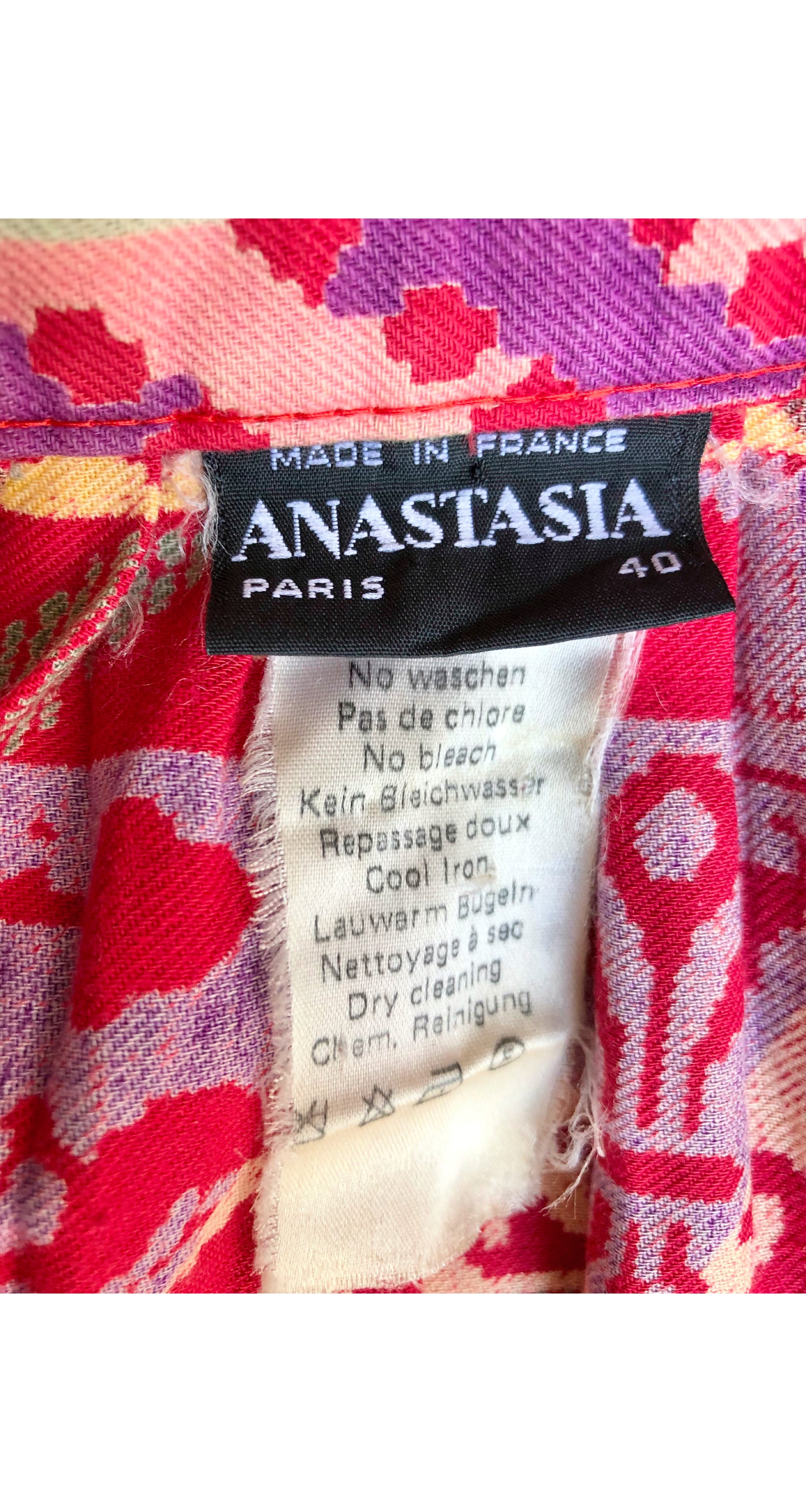 1980s Horse Print Cotton High-Waisted Skirt