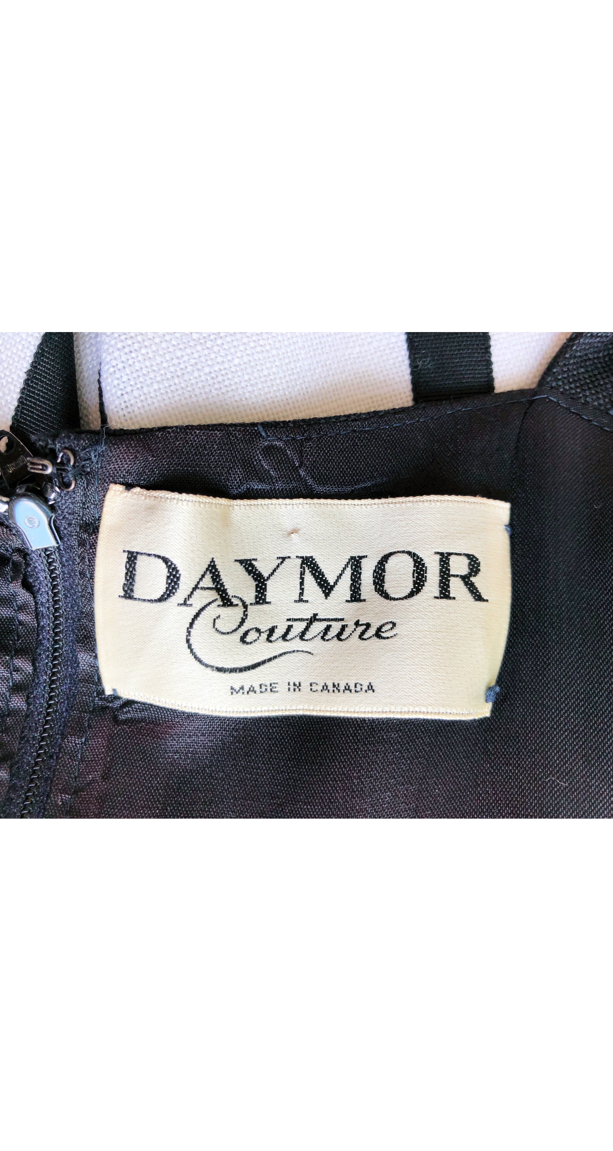 1970s Black & White Cut-Out Back Maxi Dress