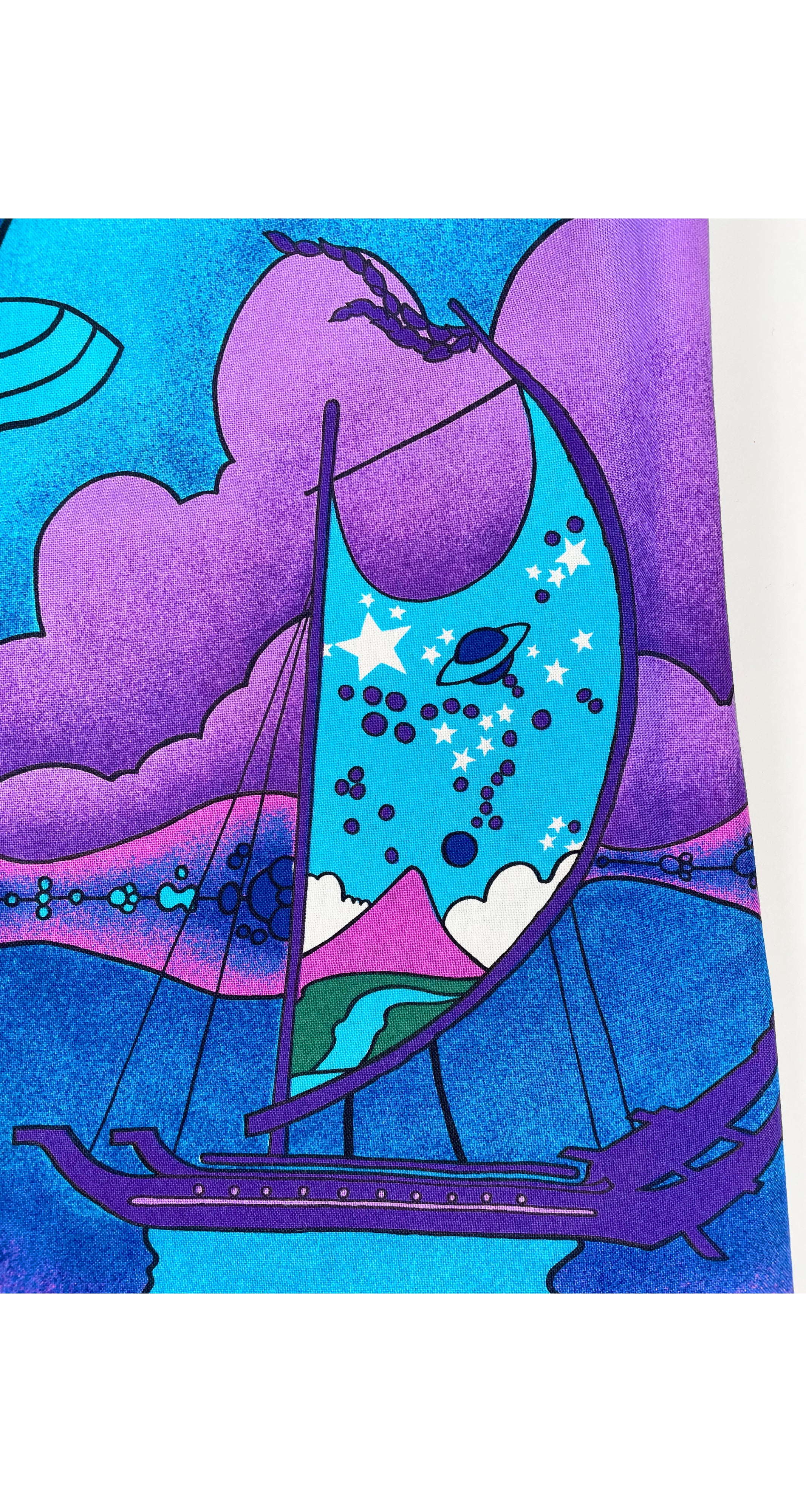 1970s Kids' Celestial Dreamscape Cotton Sundress