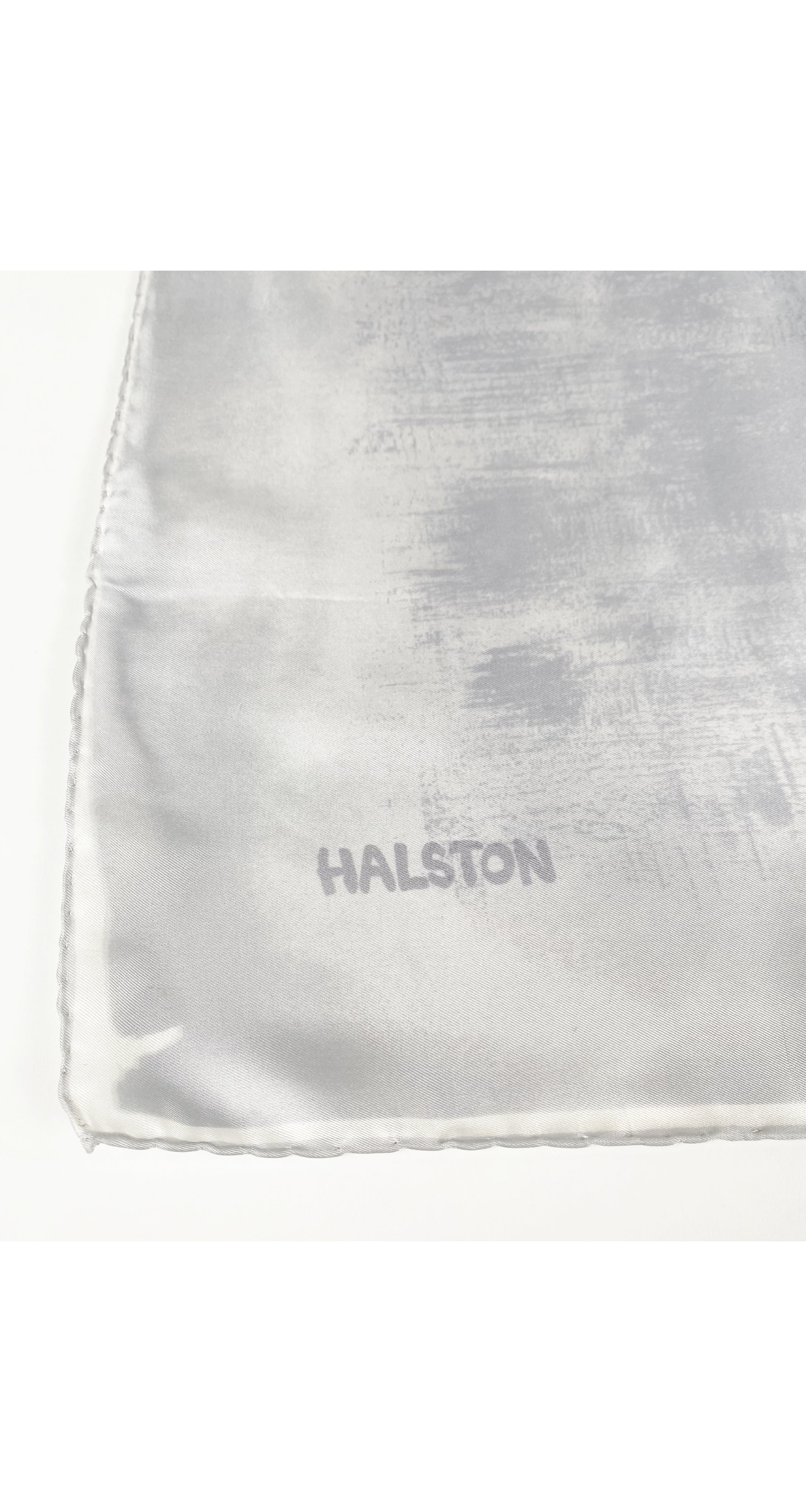 1970s Gray Gradient Silk Twill Scarf