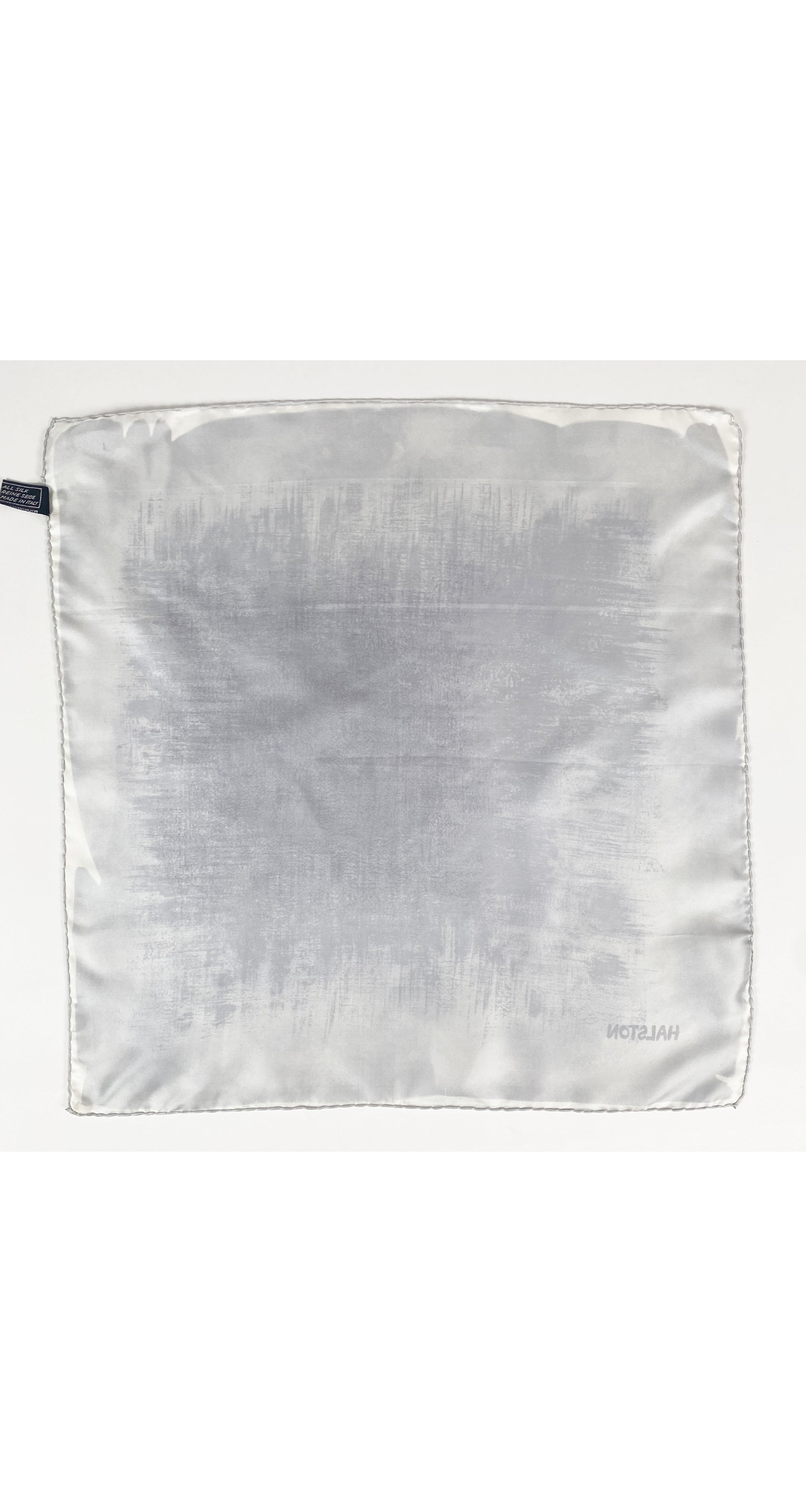 1970s Gray Gradient Silk Twill Scarf