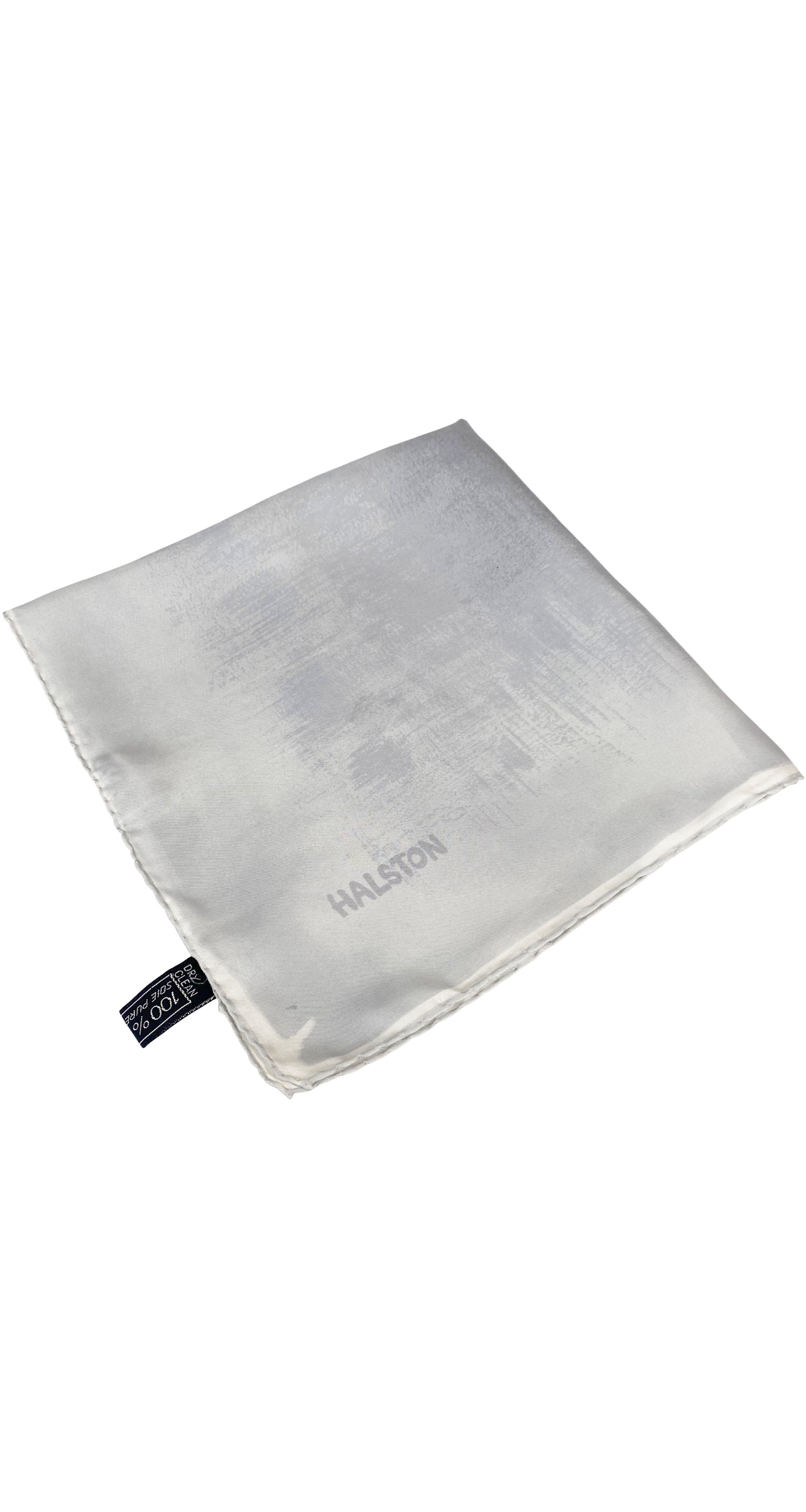 1970s Gray Gradient Silk Twill Scarf