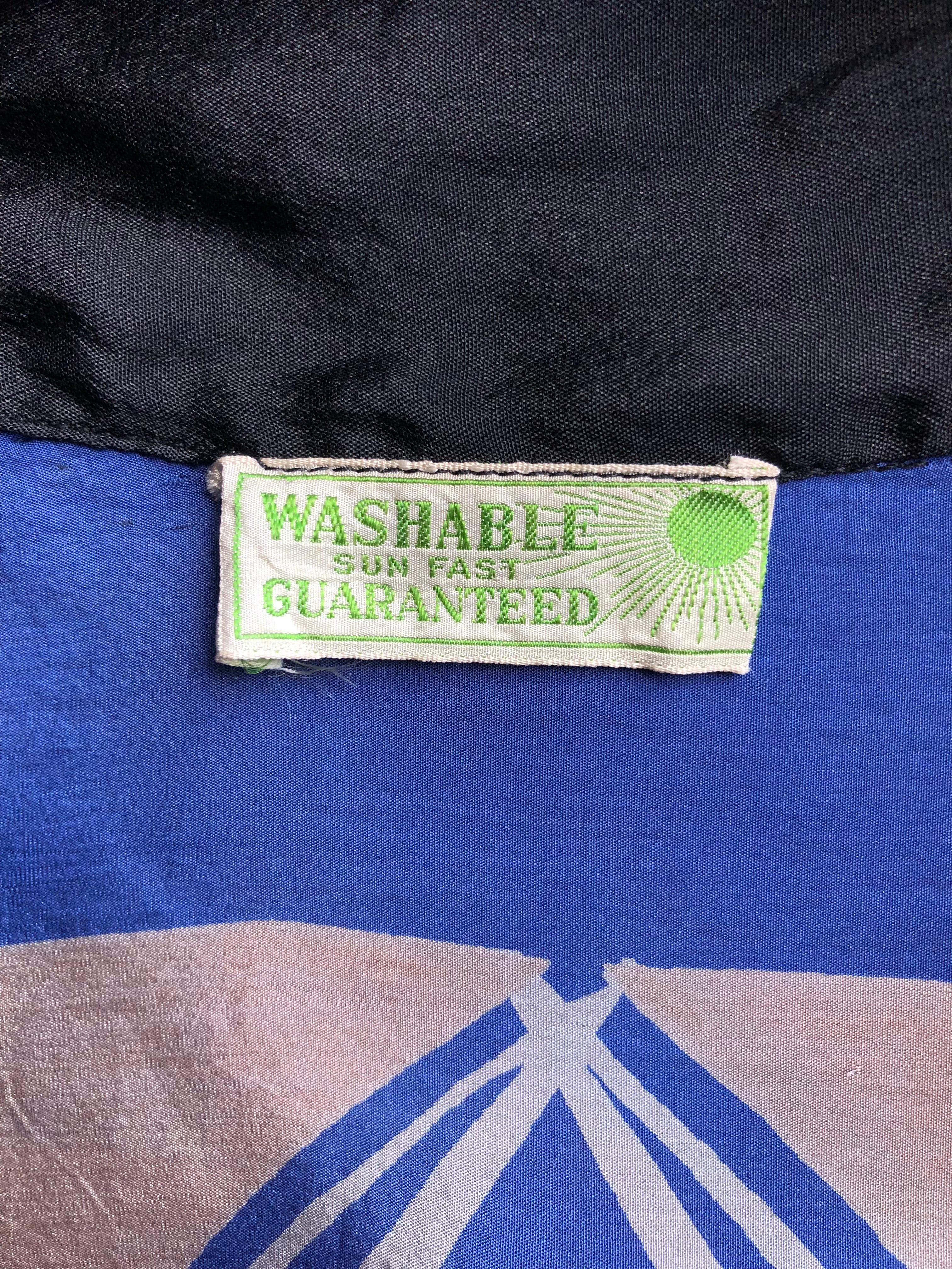 1920s Geometric Art Deco Print Silk Kimono Robe