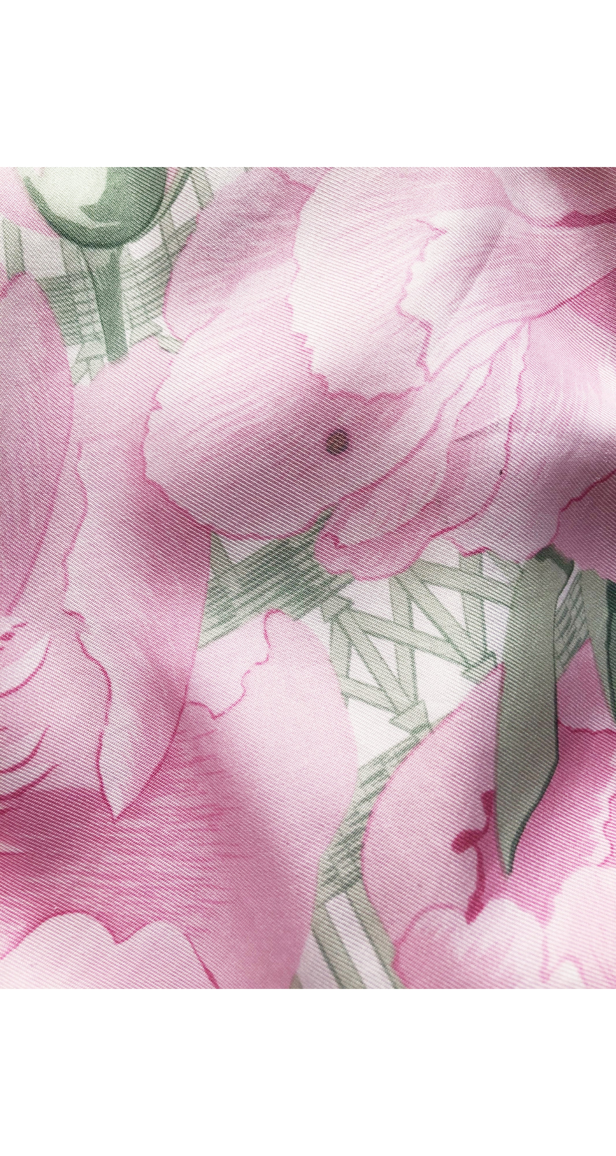 1978 Custom "Les Pivoines" by Christiane Vauzelles Scarf Dress