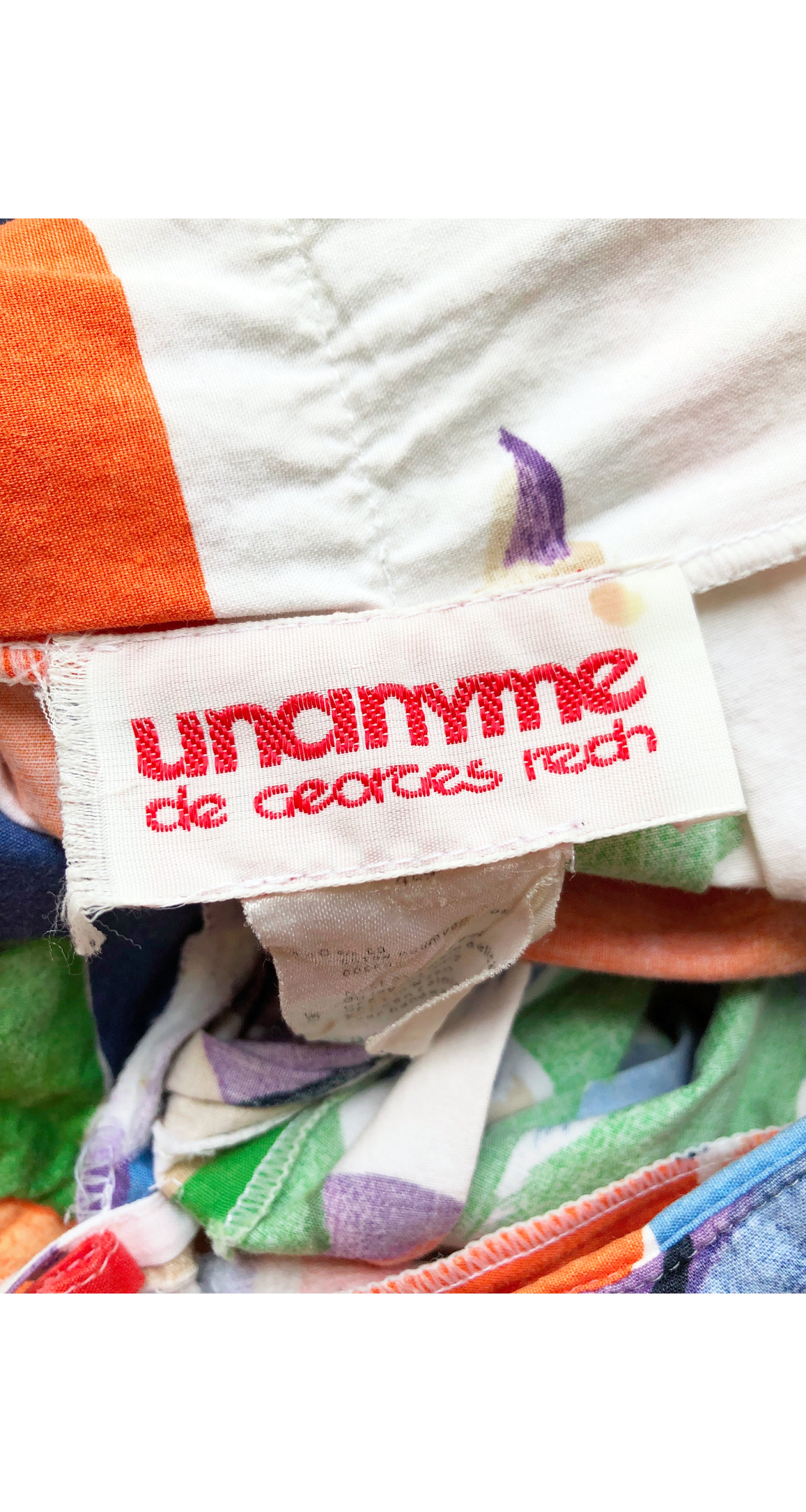 1980s Floral Print Cotton Pleated Mini Skirt