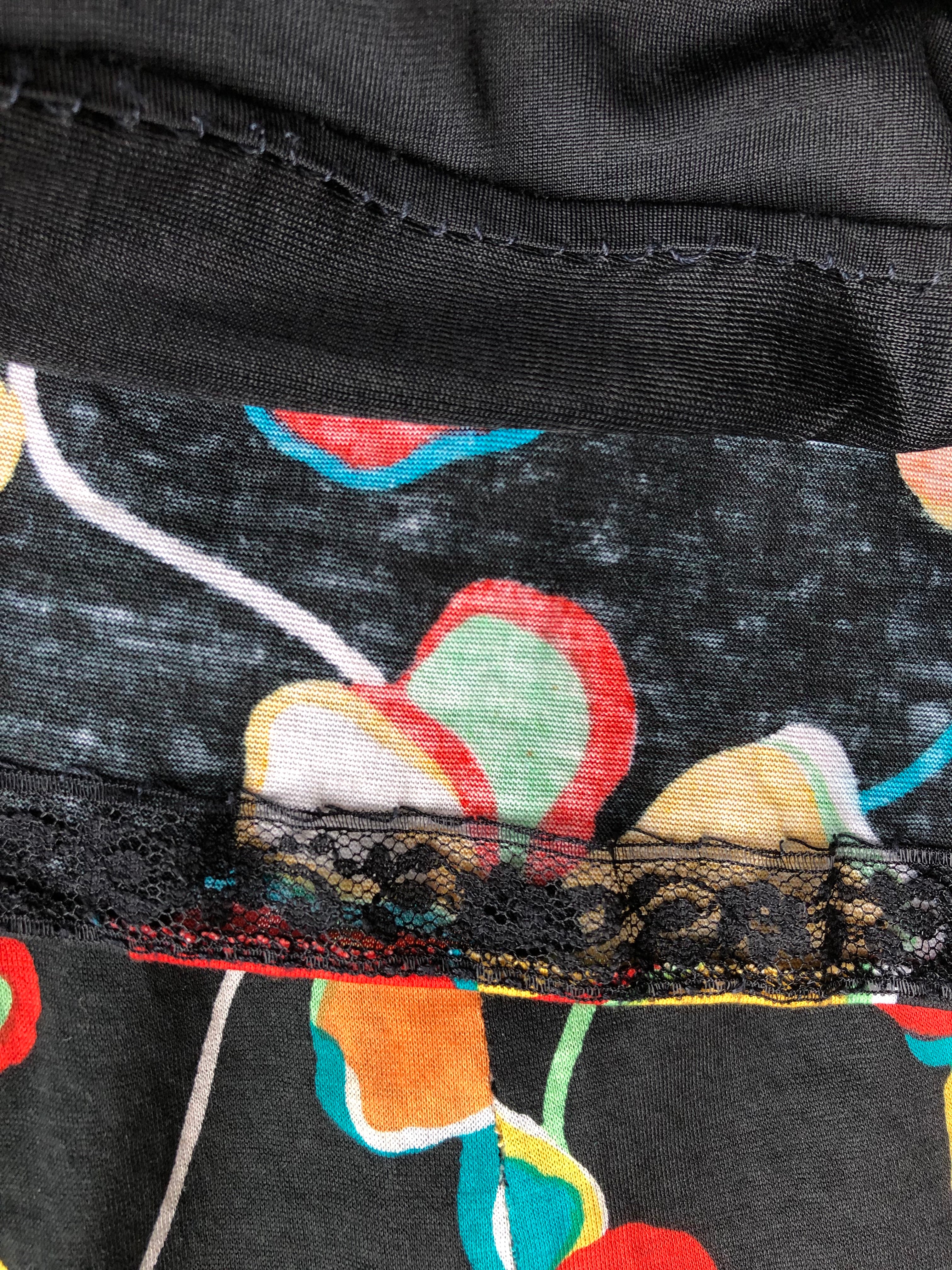 c. 1972 Knit and Floral Jersey Two-Piece Skirt Set