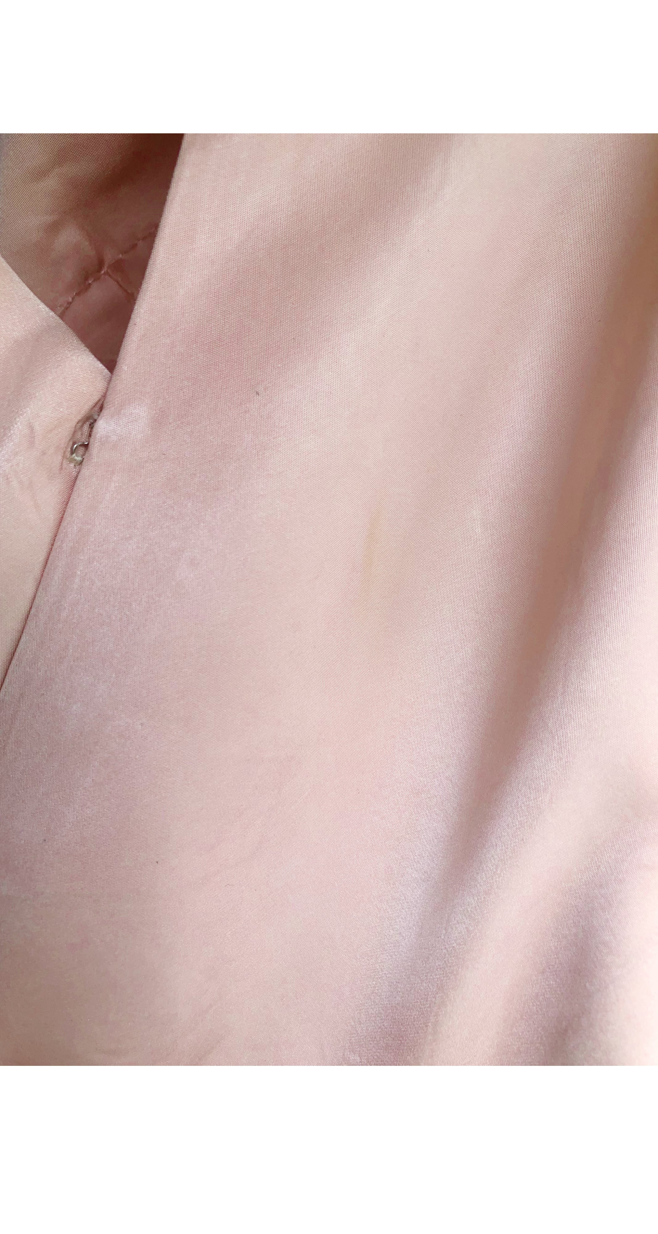 1960s Embellished Pink Satin Cocktail Dress