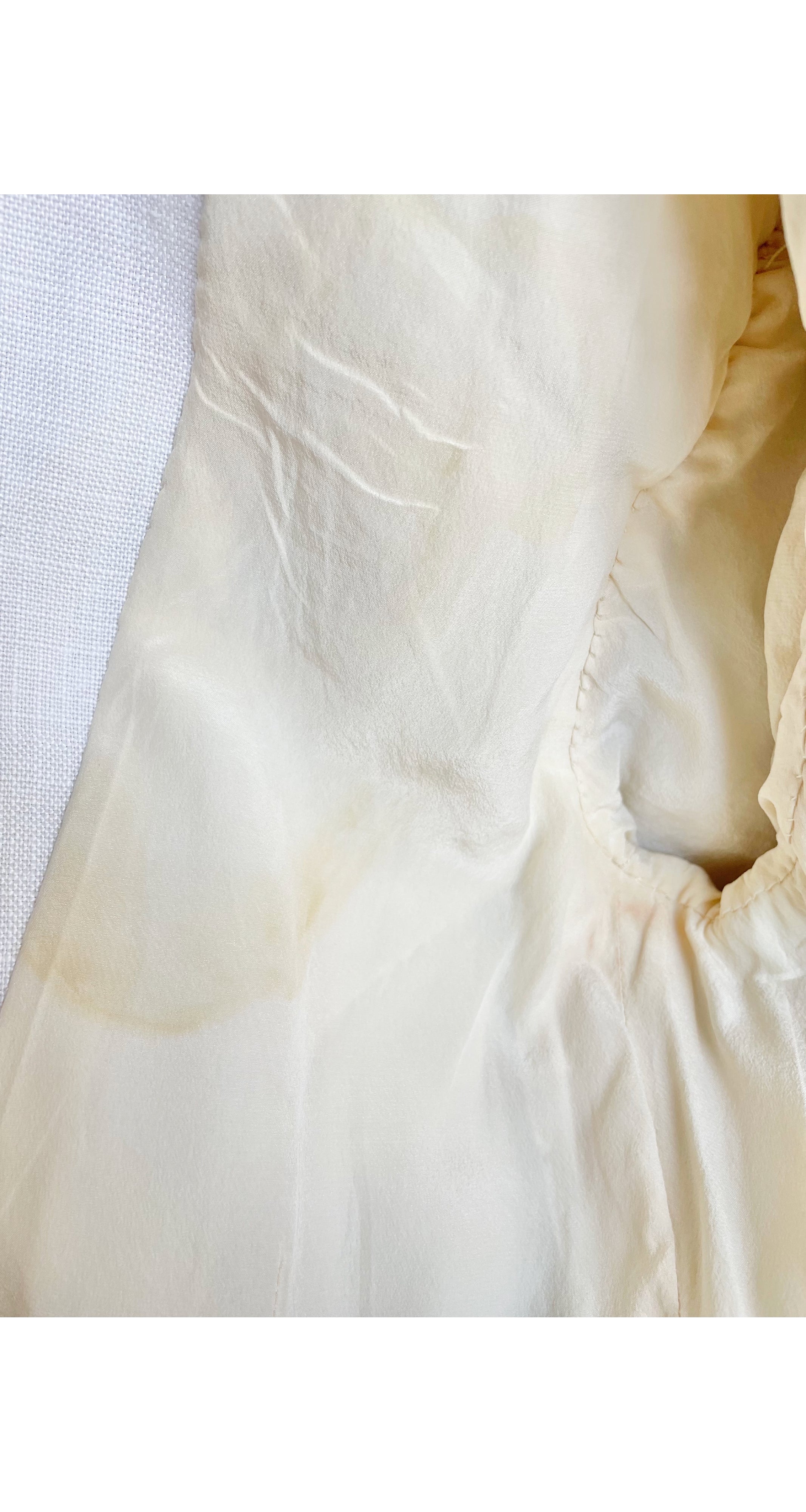 1973 S/S Documented White Linen Safari-Style Blazer