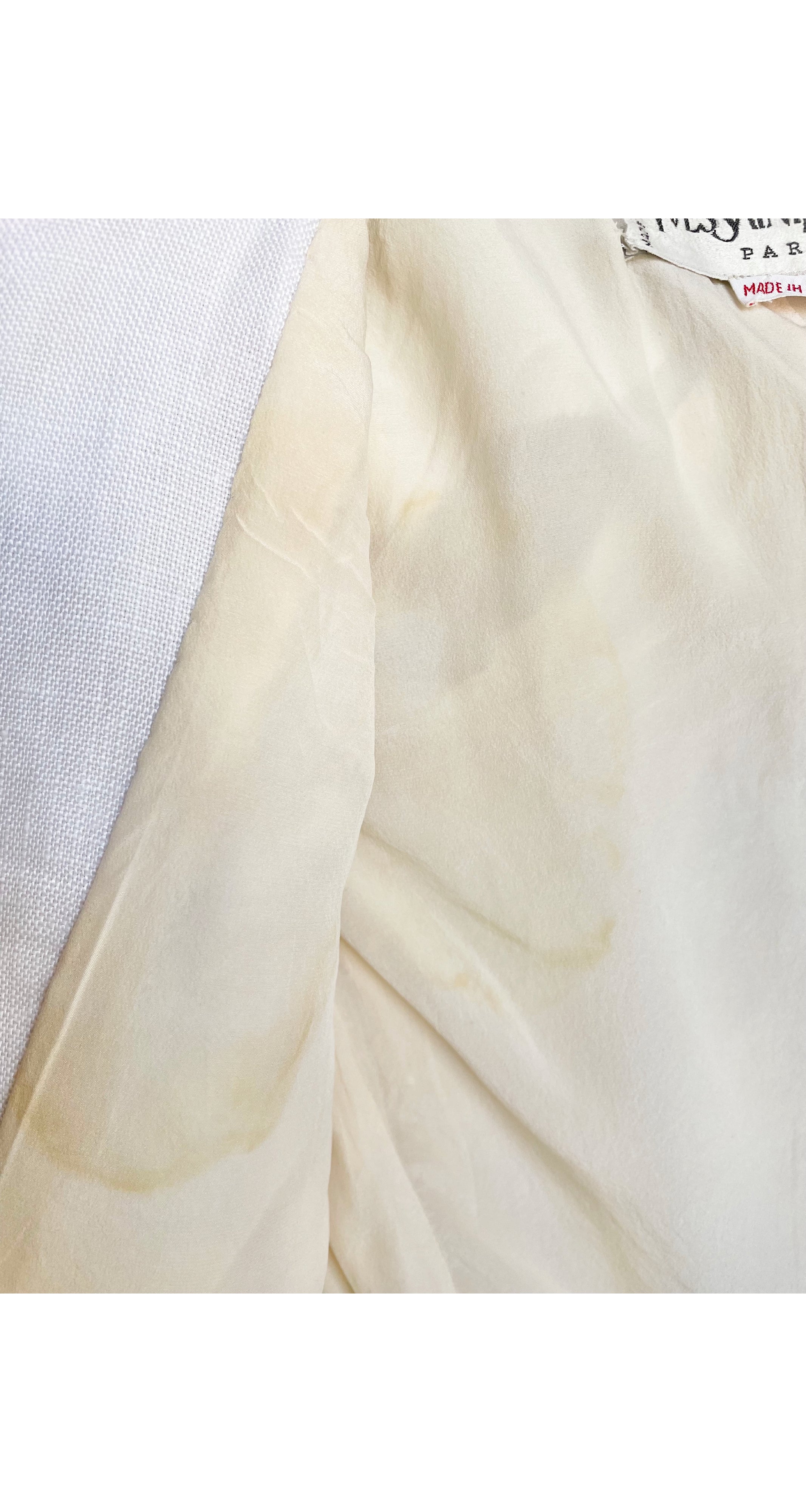 1973 S/S Documented White Linen Safari-Style Blazer