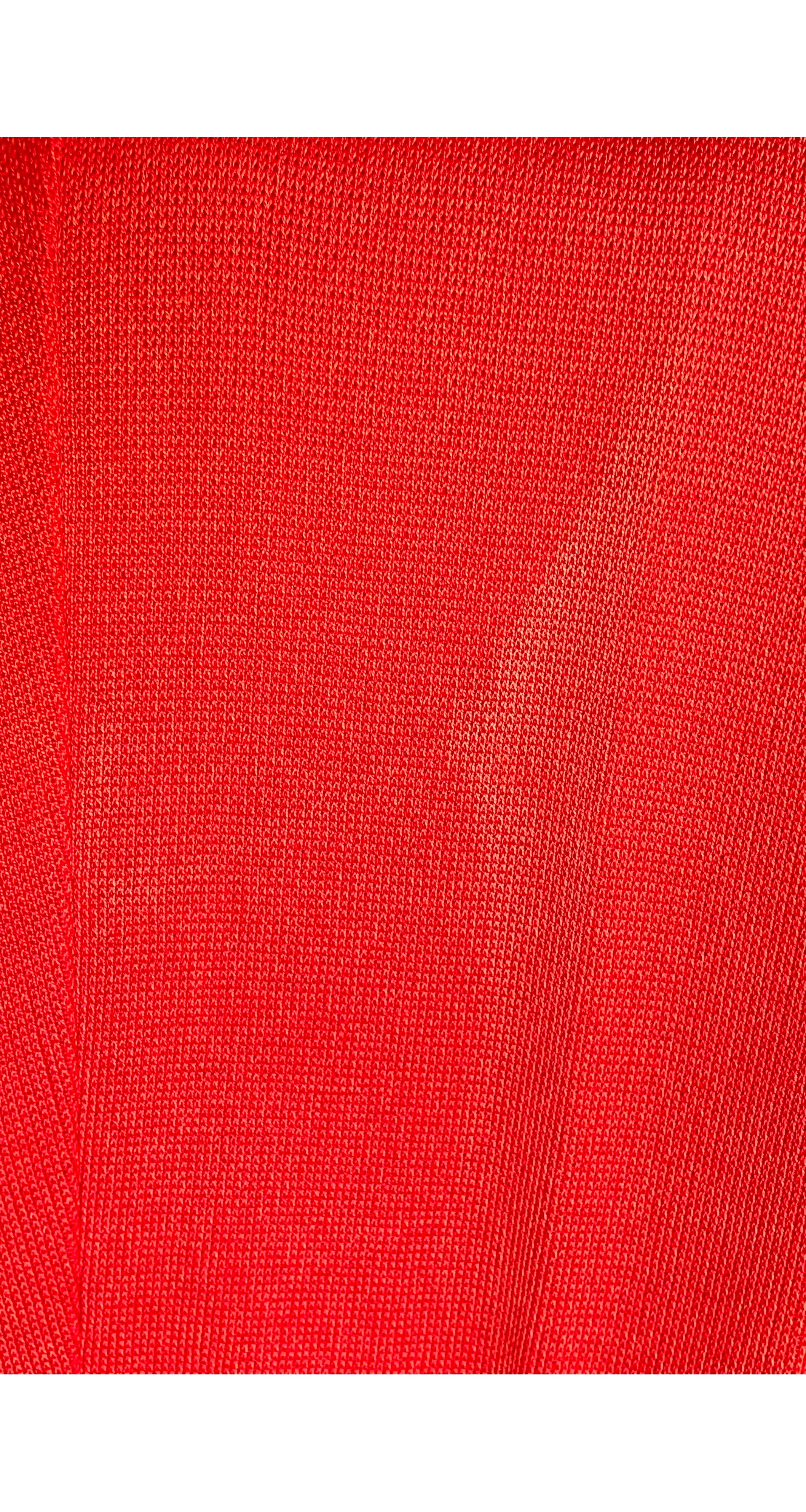 1980s Blood Orange Rayon Knit Dolman Sleeve Sweater