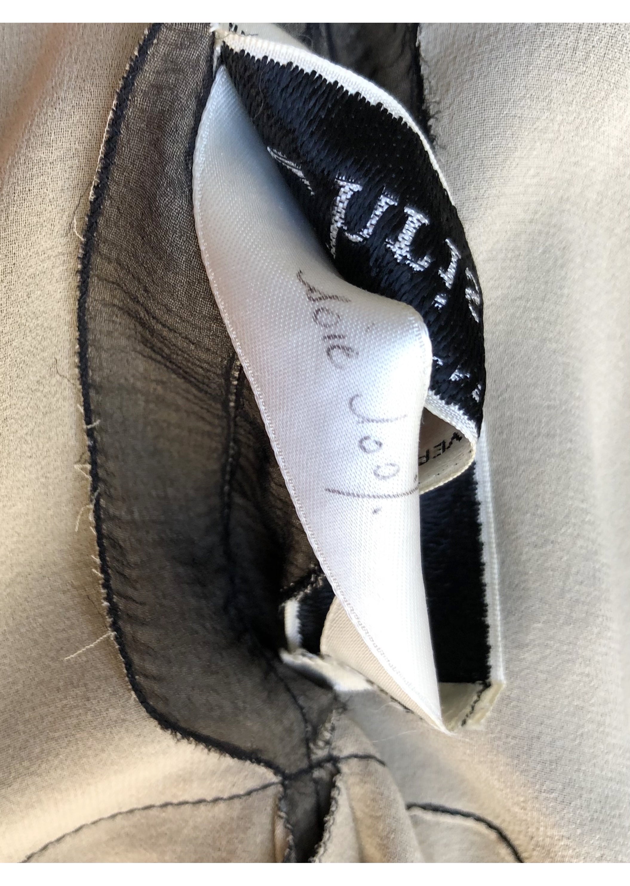 1976 F/W Black Silk Chiffon Tank Top