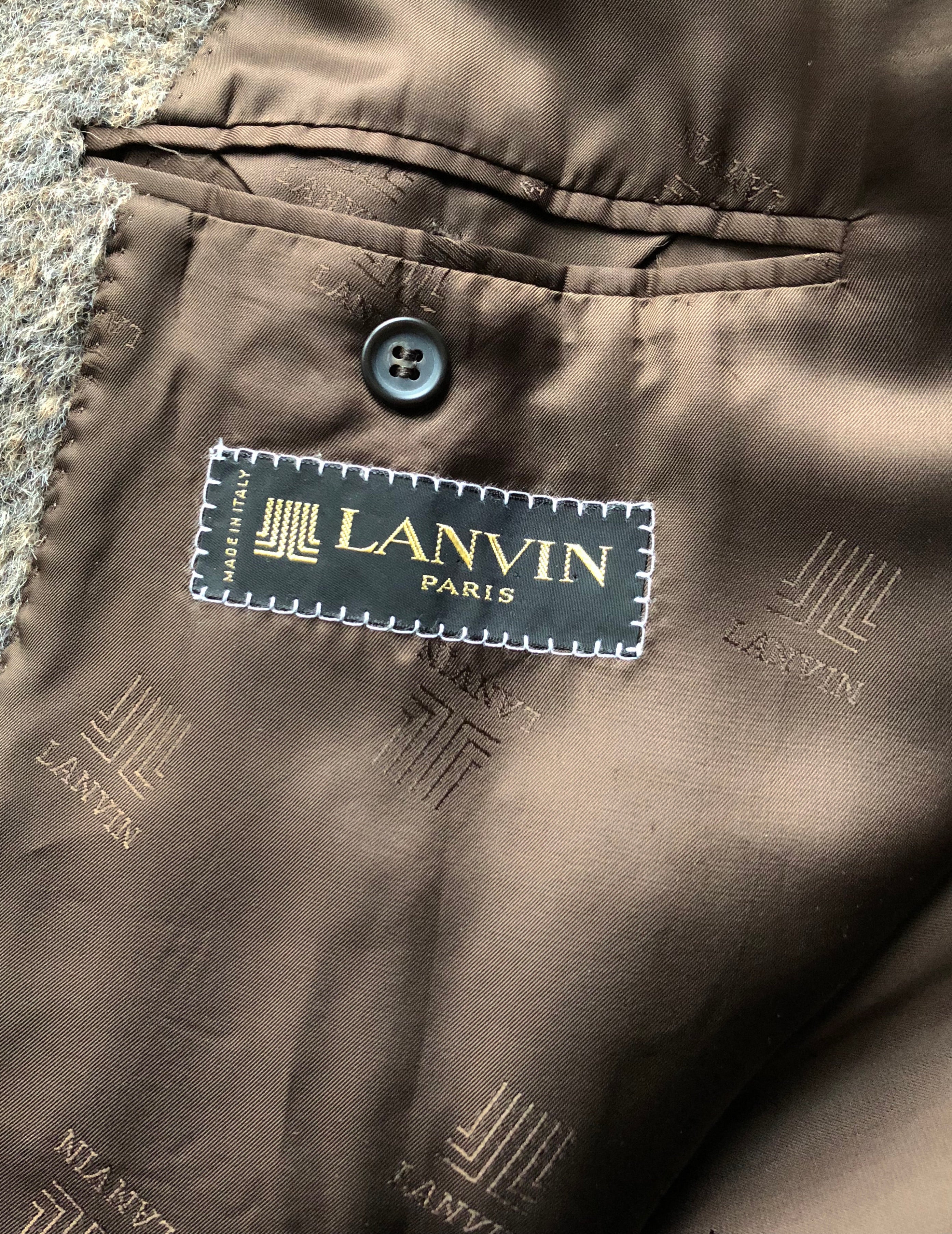1980s Men's Alpaca Double-Breasted Overcoat