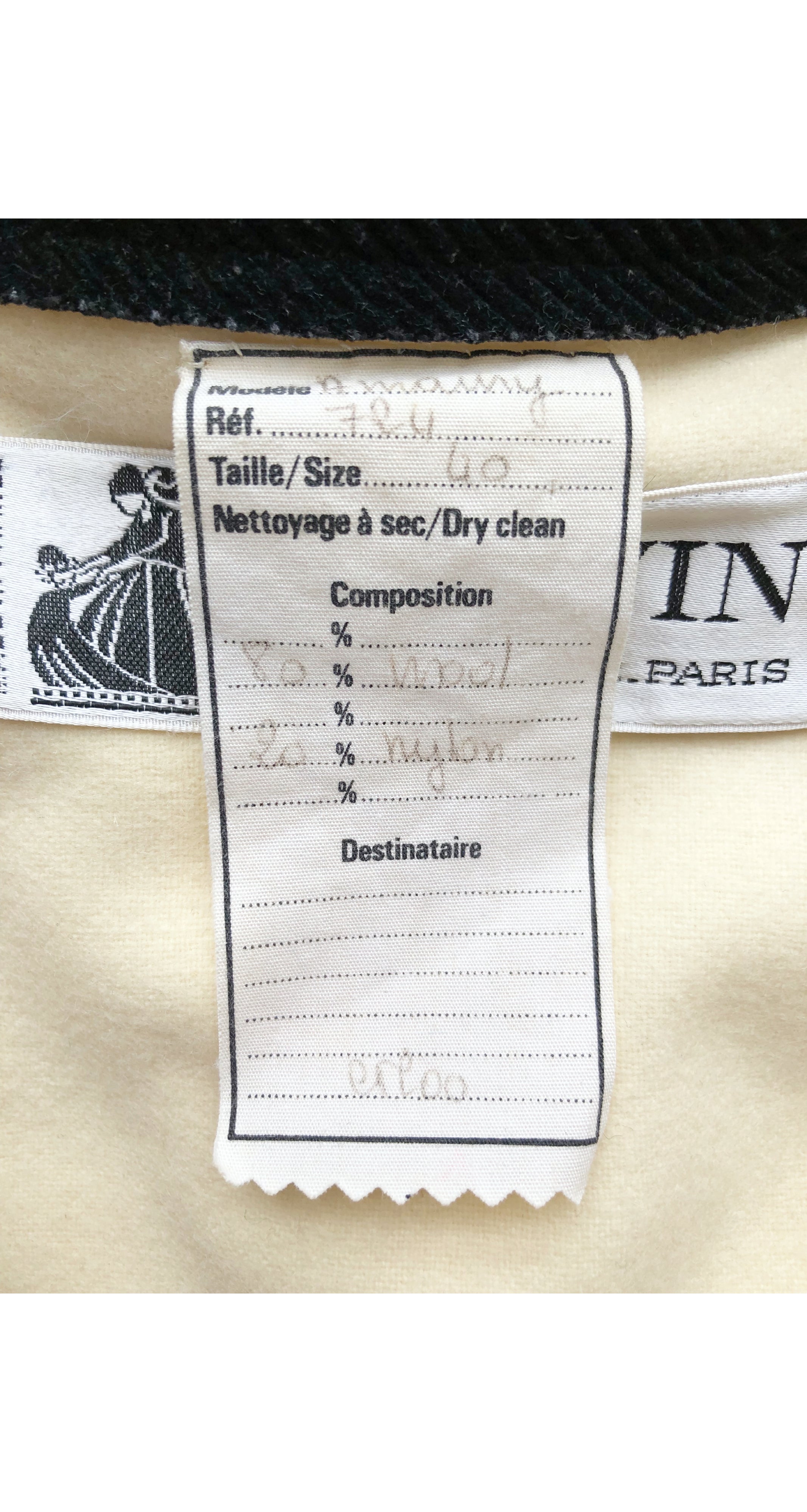 1983-84 F/W Runway Soutache Cream Wool Light Jacket