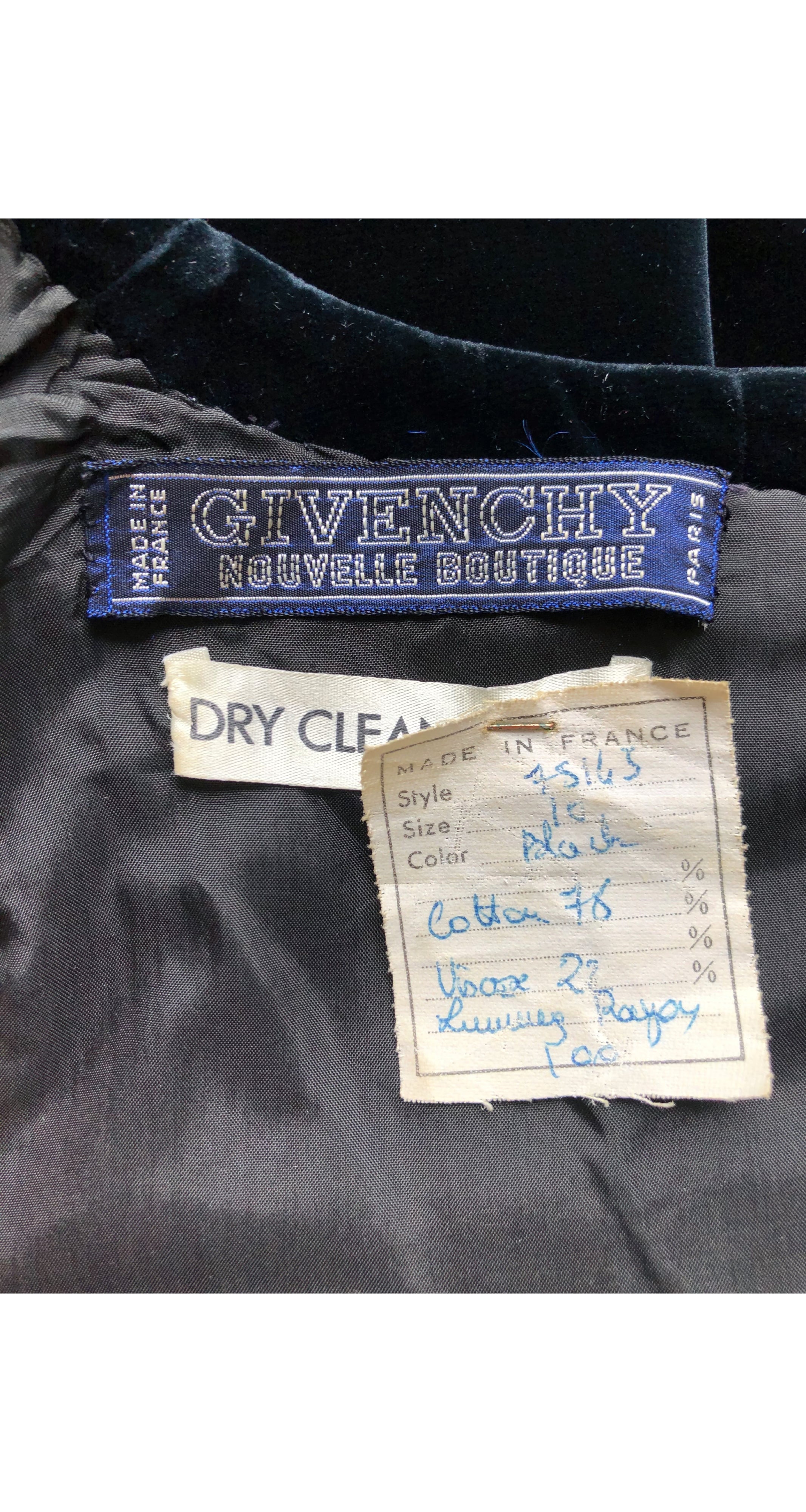 1970s Demi-Couture Black Velvet Feather Trim Evening Gown