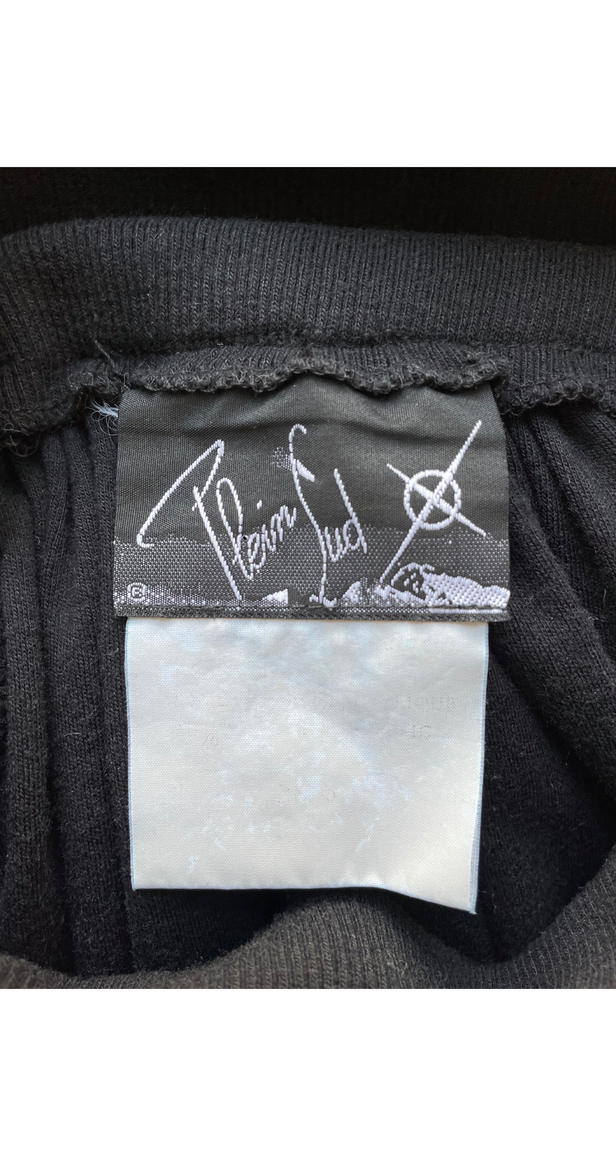 1980s Black Jersey High-Waisted Tulip Skirt