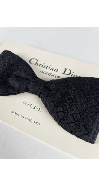 Christian Dior 1980s NIB Oblique Black Silk Men's Bow Tie – Featherstone  Vintage