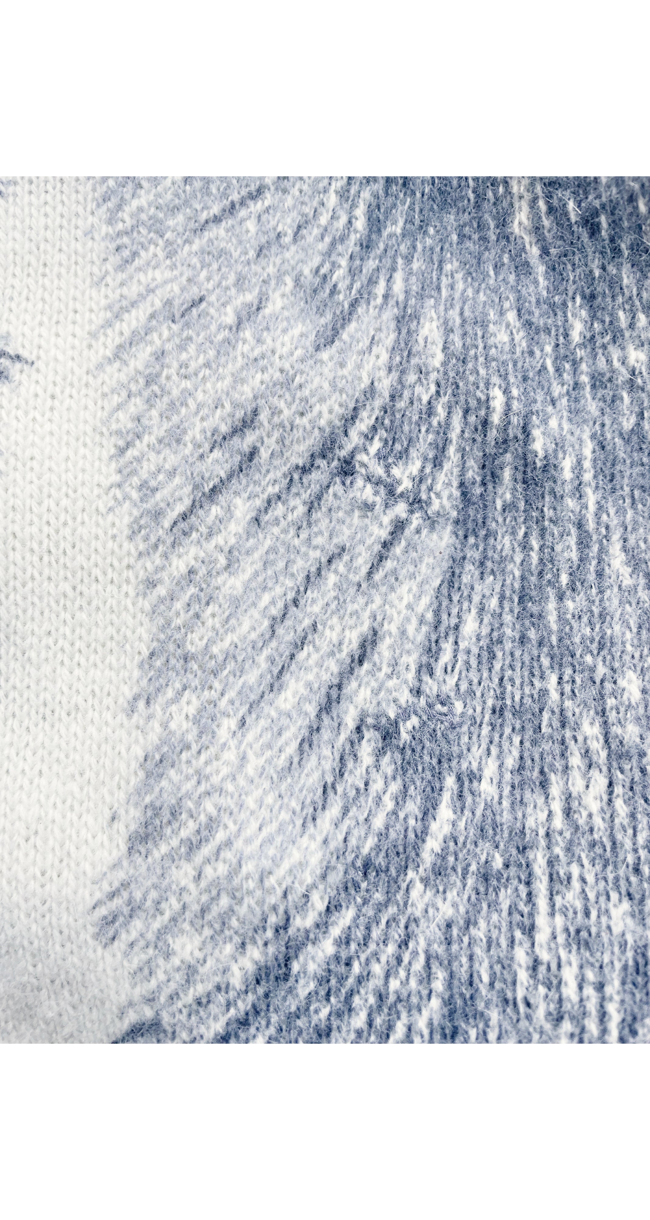 1980s Fox Stole Print Cream Angora Turtleneck Sweater Dress