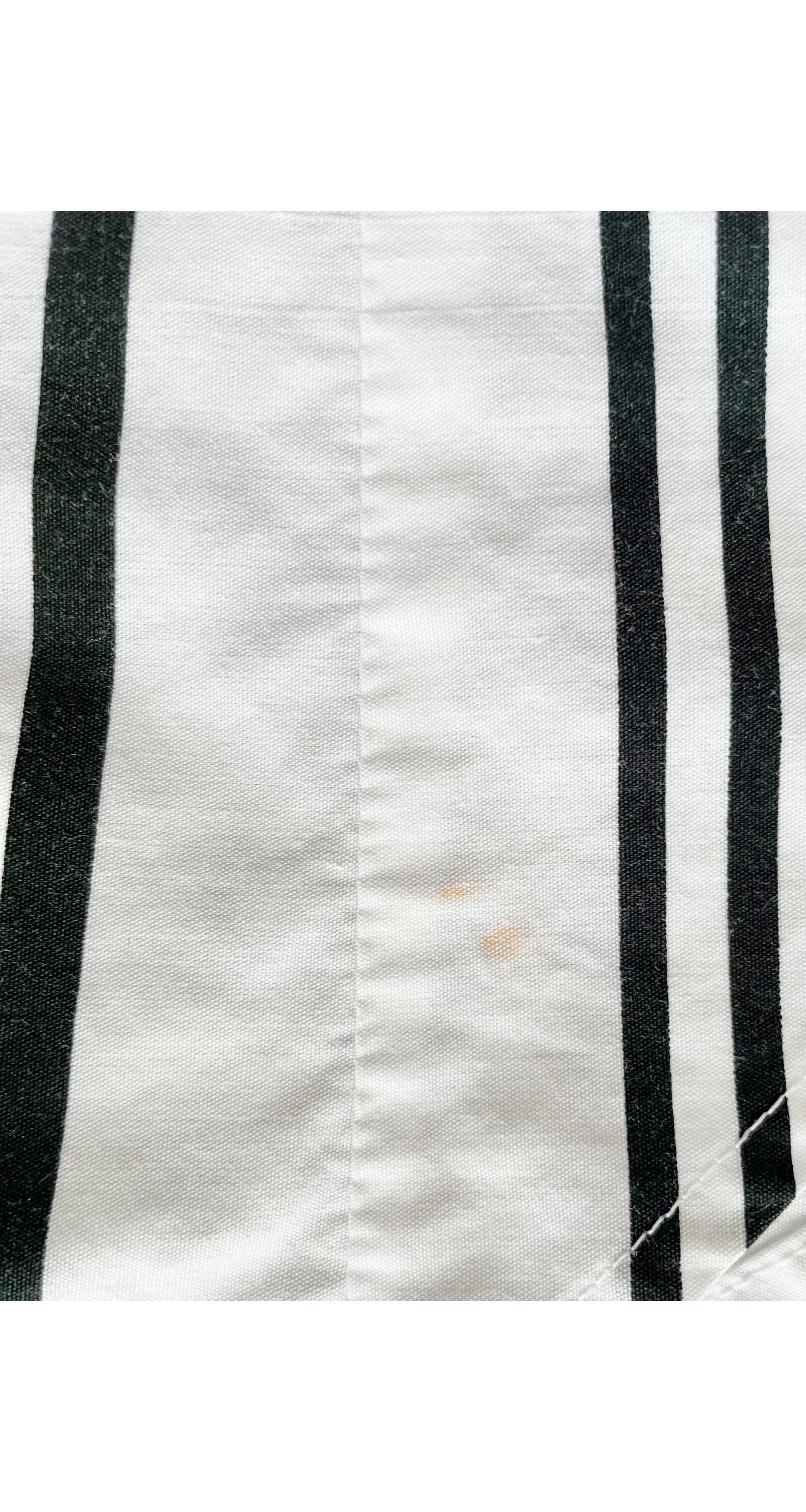 1980s Monochrome Mix Print Cotton Top & Mini Skirt Set