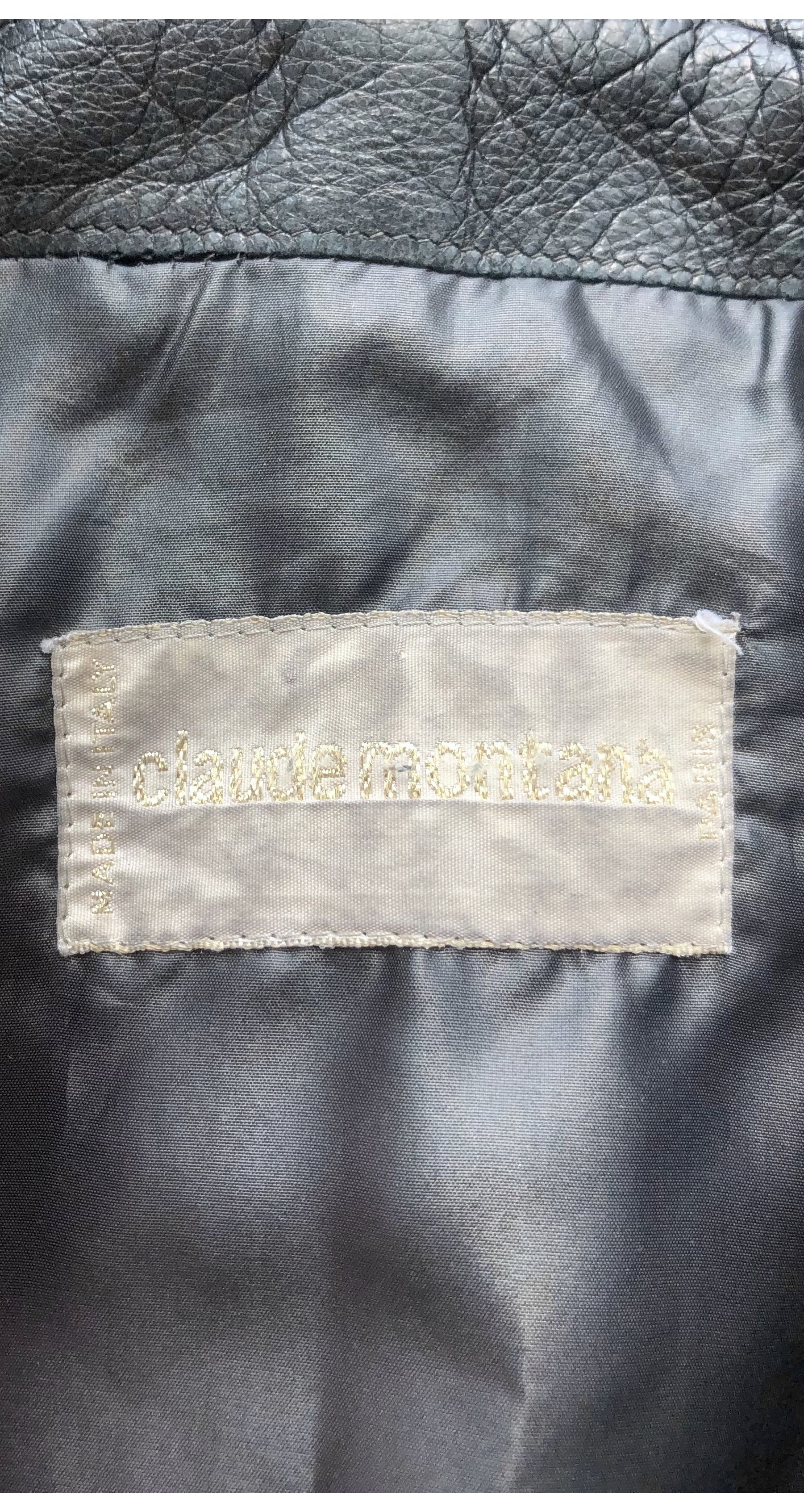 1982 F/W Black Wool & Leather Aviator Bomber Jacket