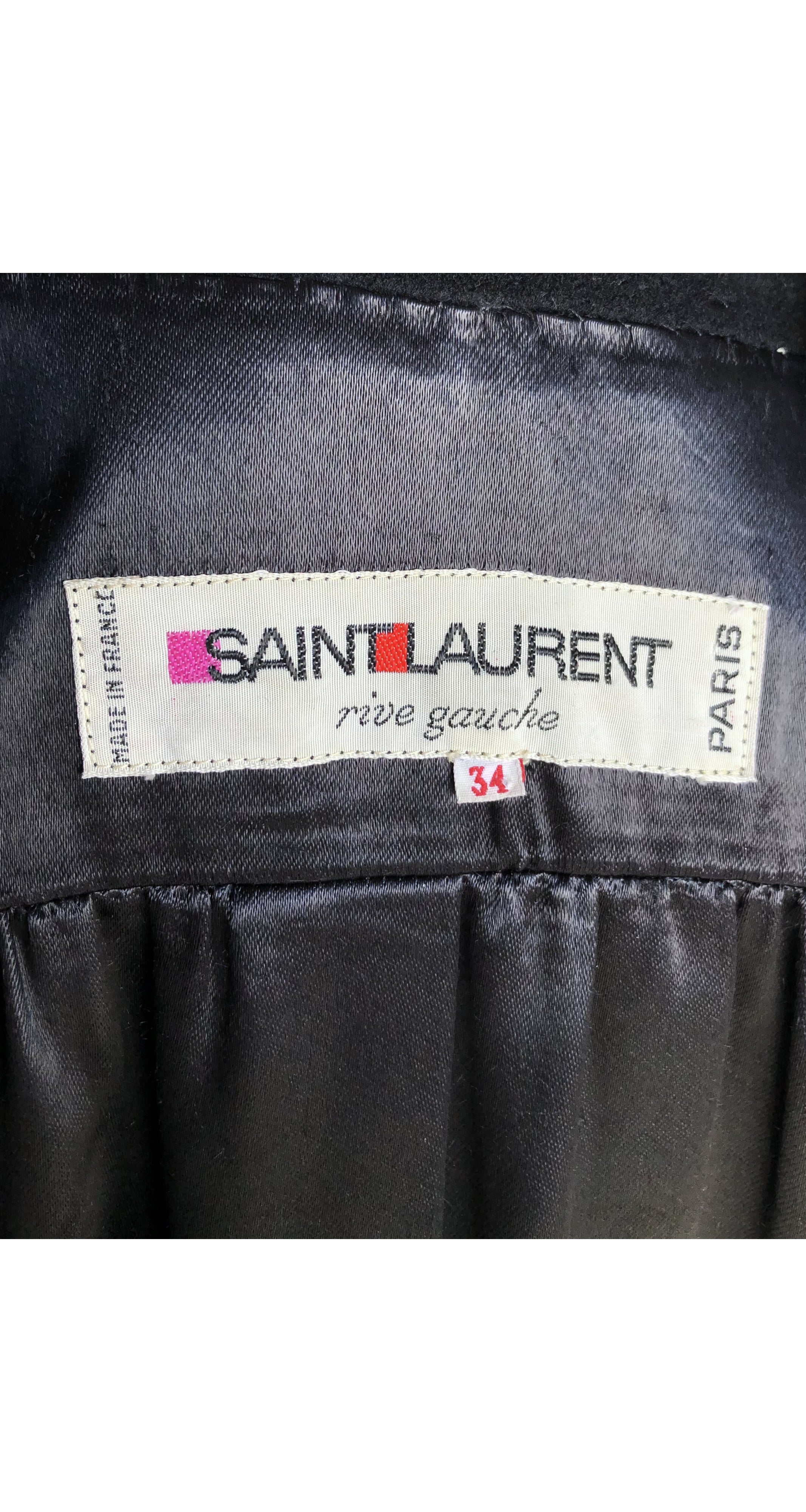 1983-84 F/W Black Wool Puff Shoulder Coat