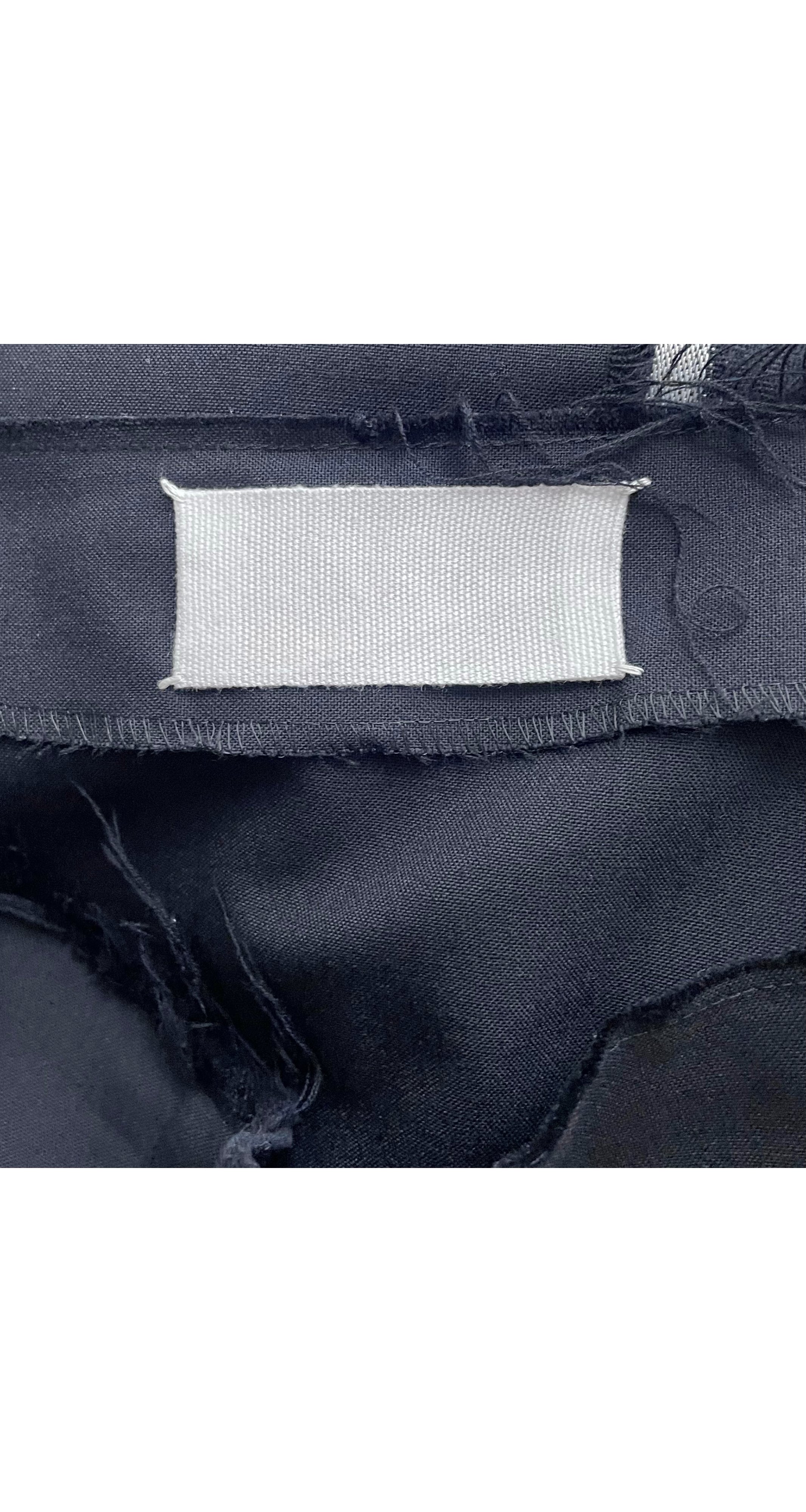 1997-98 F/W "Selvage" Deconstructed Black Wool Skirt