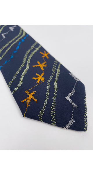 Vintage Issey Miyake Pattern Silk Tie