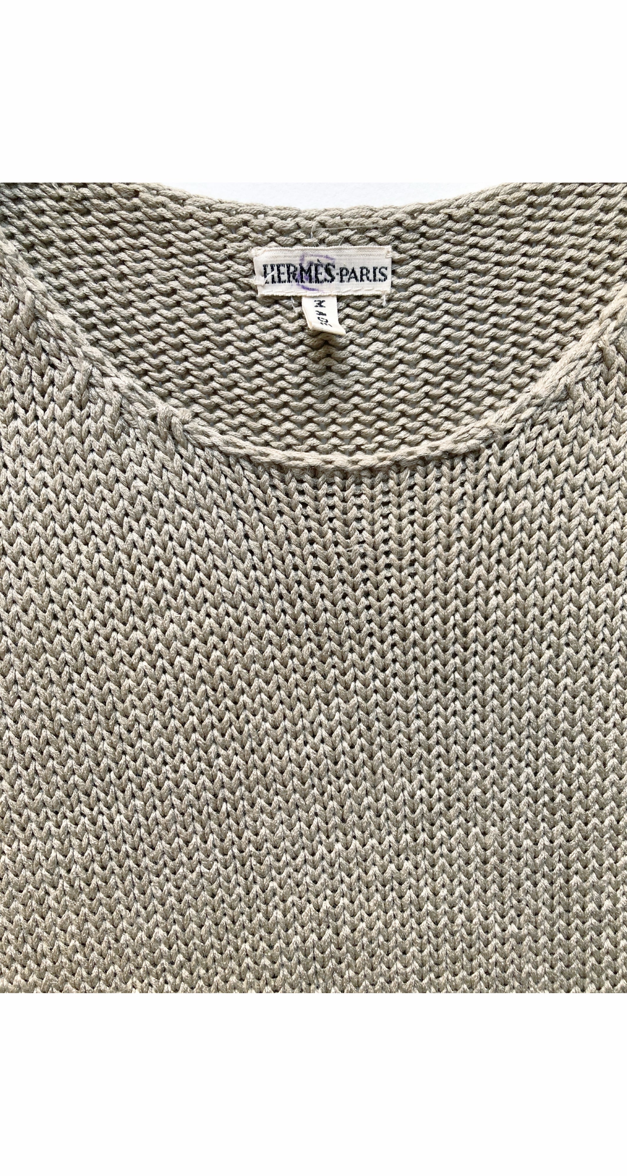 1999 S/S Taupe Silk Knit Sleeveless Top