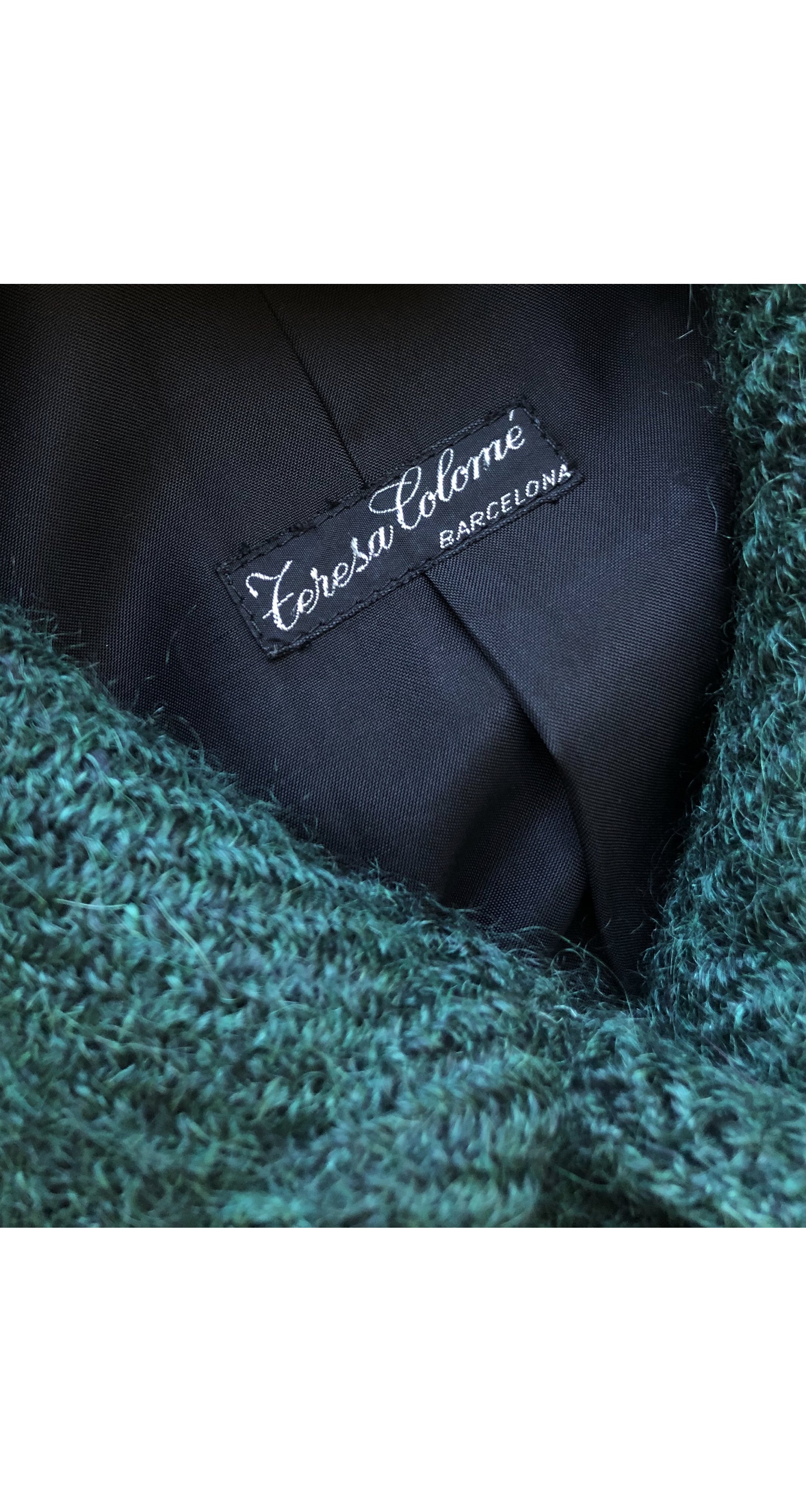 1950s Green Wool Collared Coat