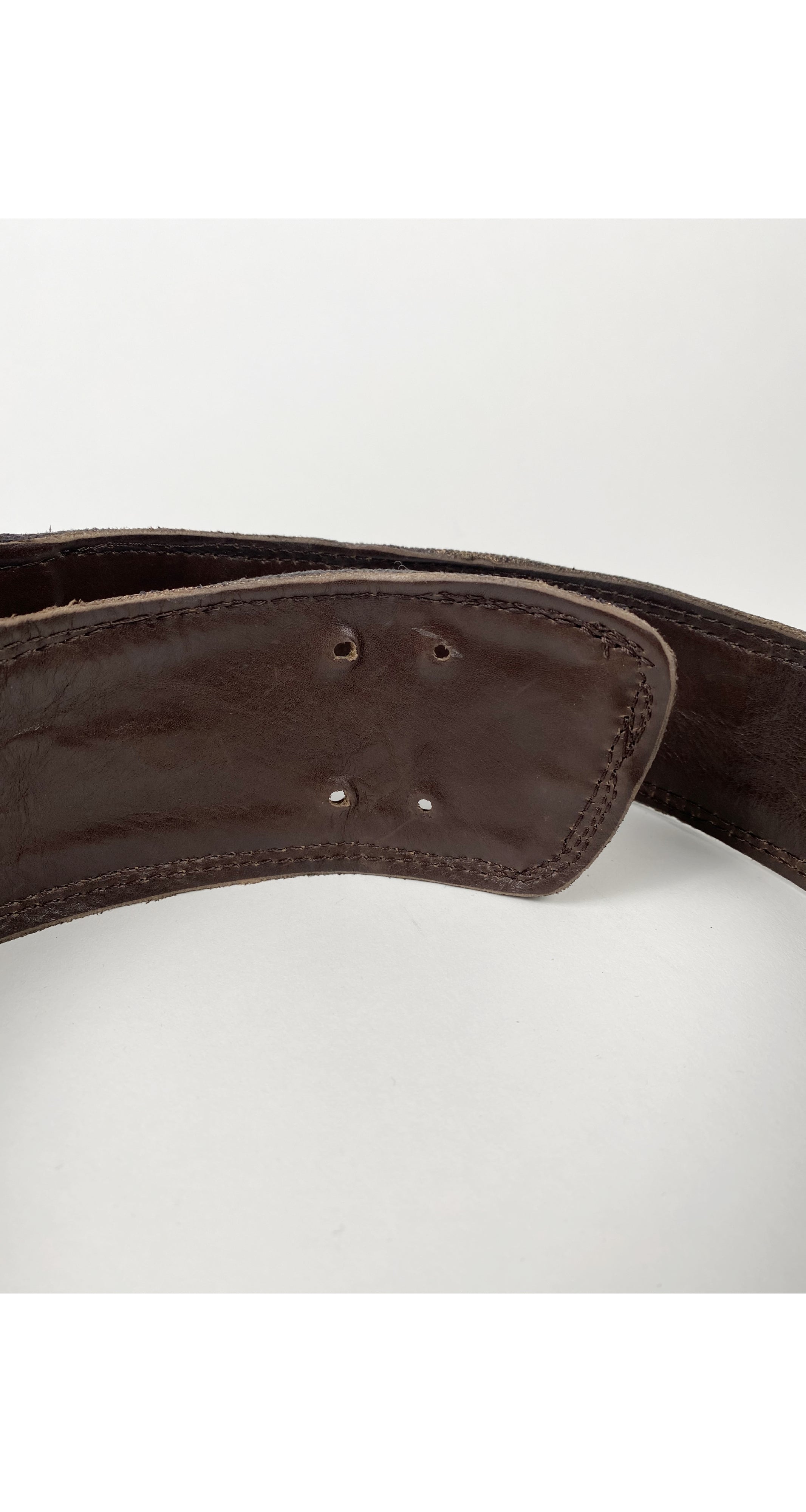 1981 Documented Hummingbird Feather Floral Velvet Belt