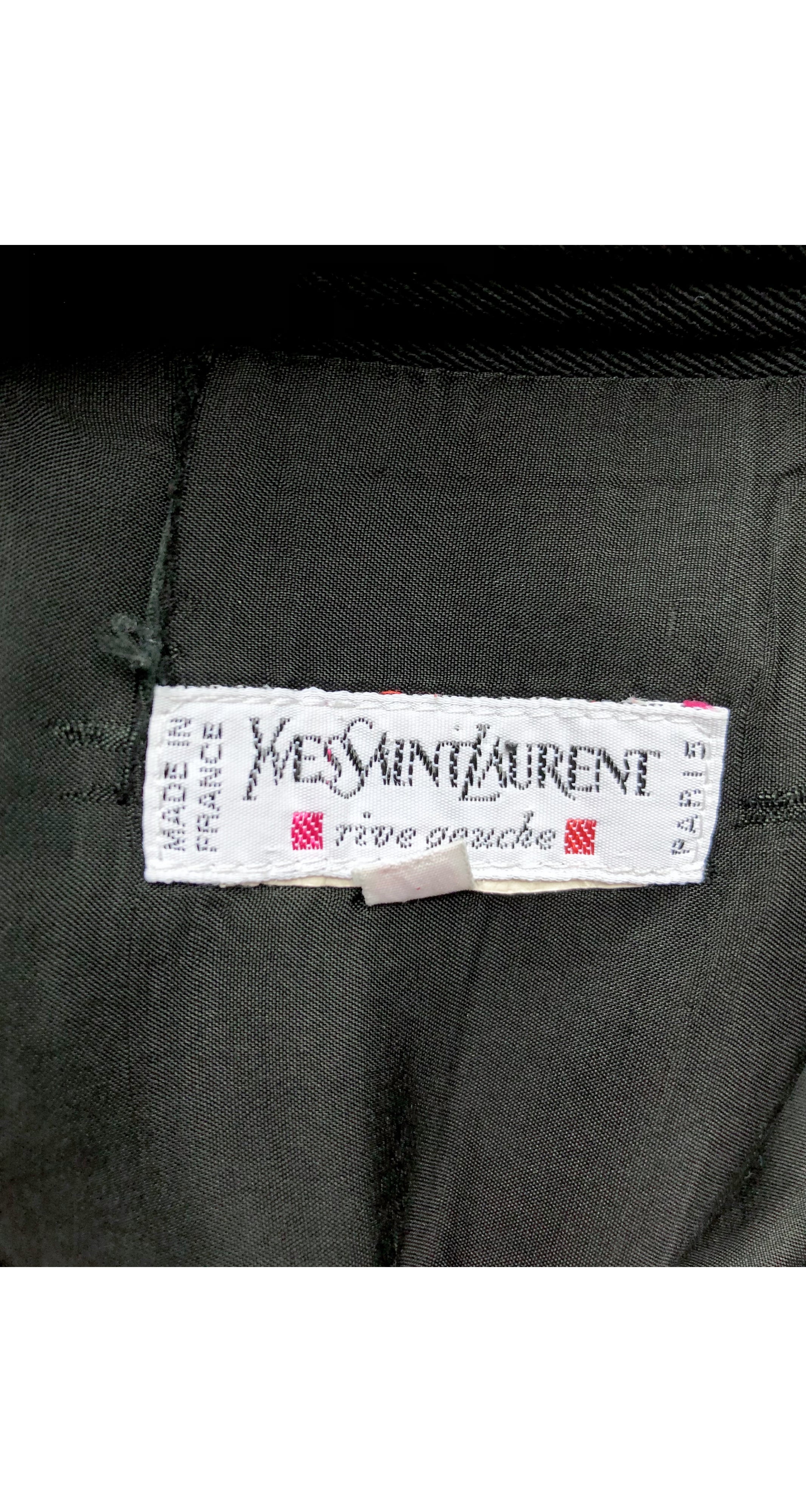 1989 S/S "Le Smoking" Black Wool Gabardine Skirt