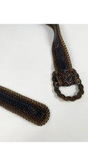 1980s Braided Yarn Gold Metallic Thread Belt