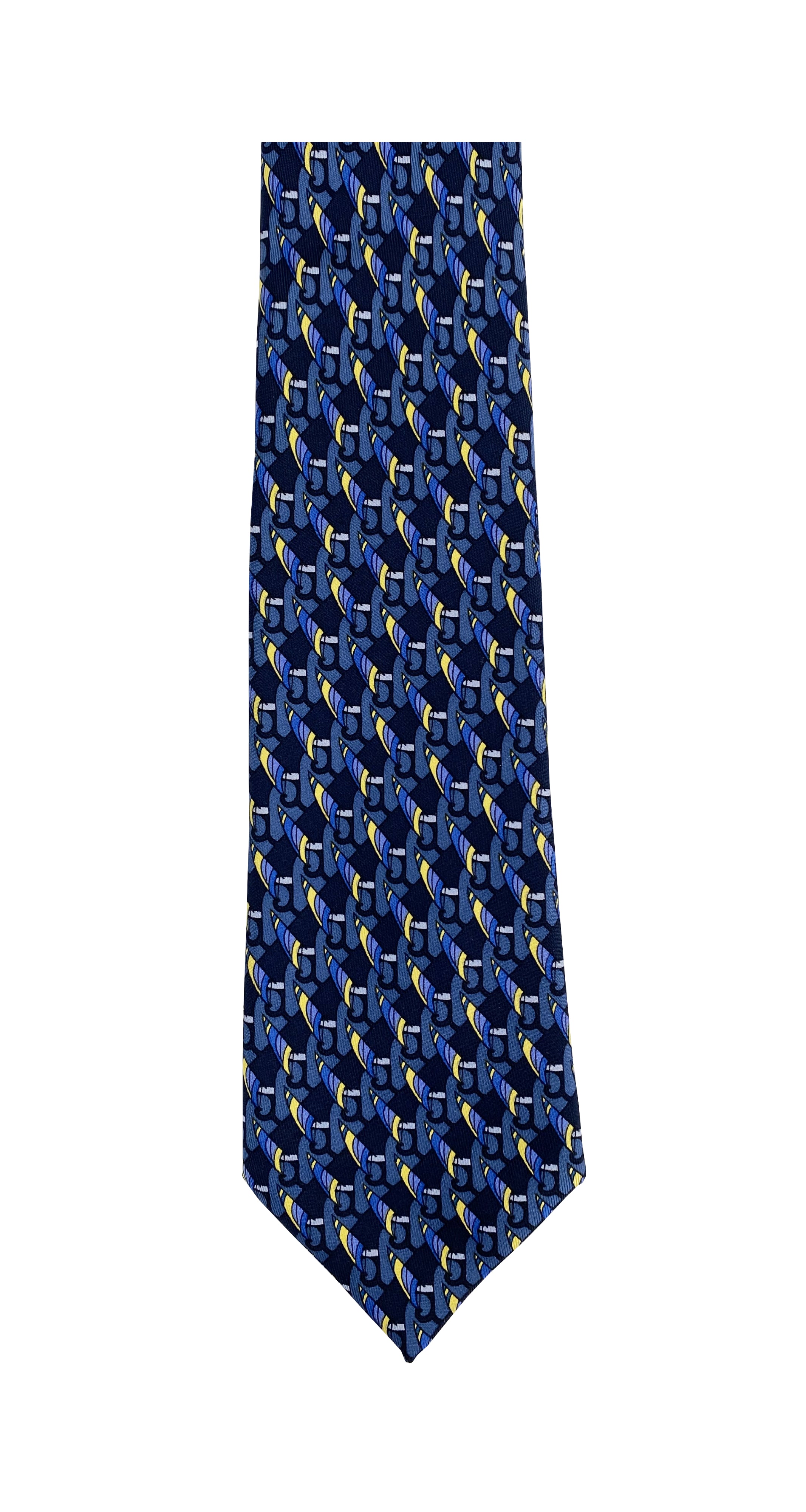 7095 OA Sailboat Navy Blue Silk Men's Tie