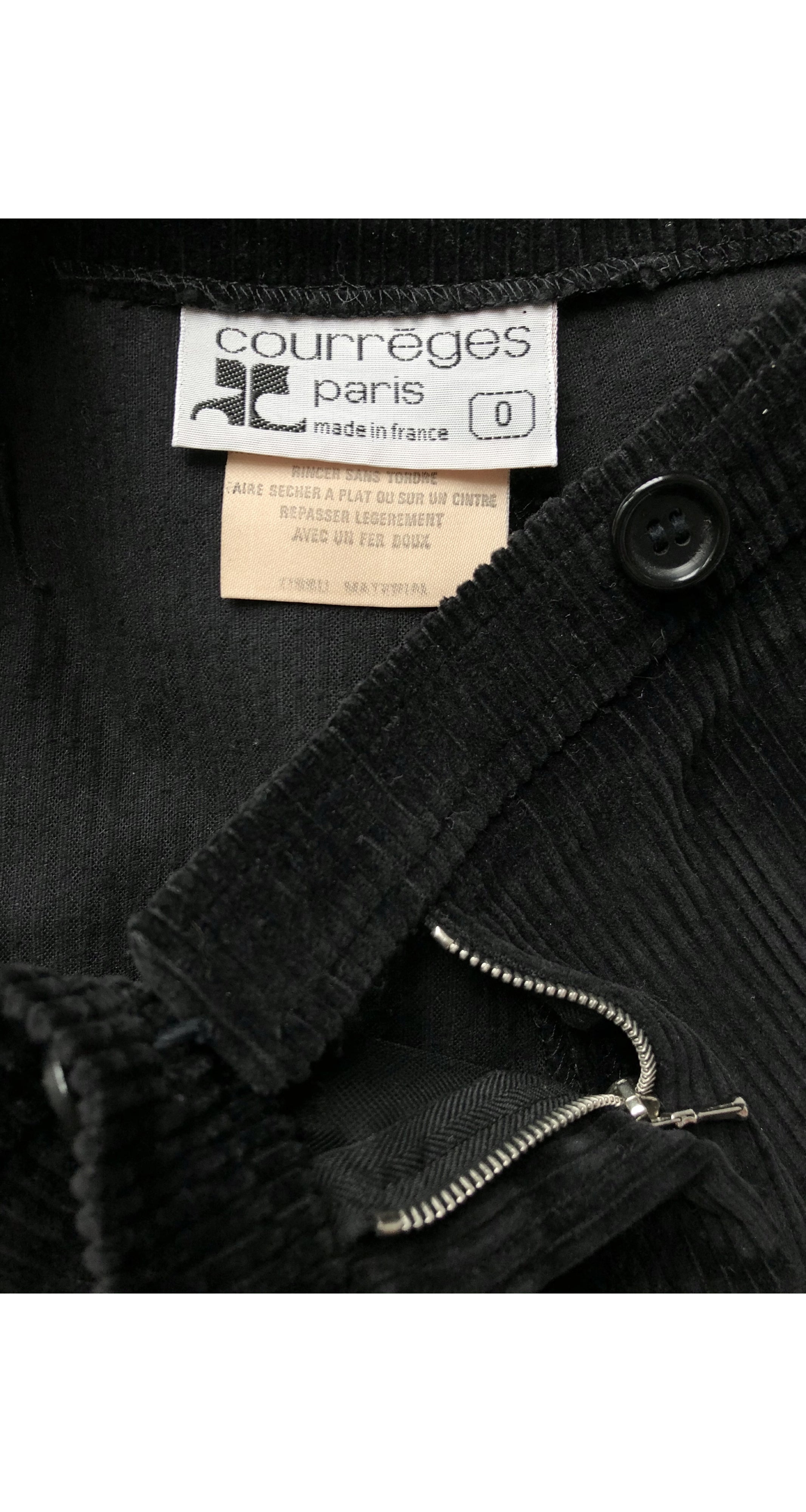 1970s Black Corduroy High-Waisted Breeches