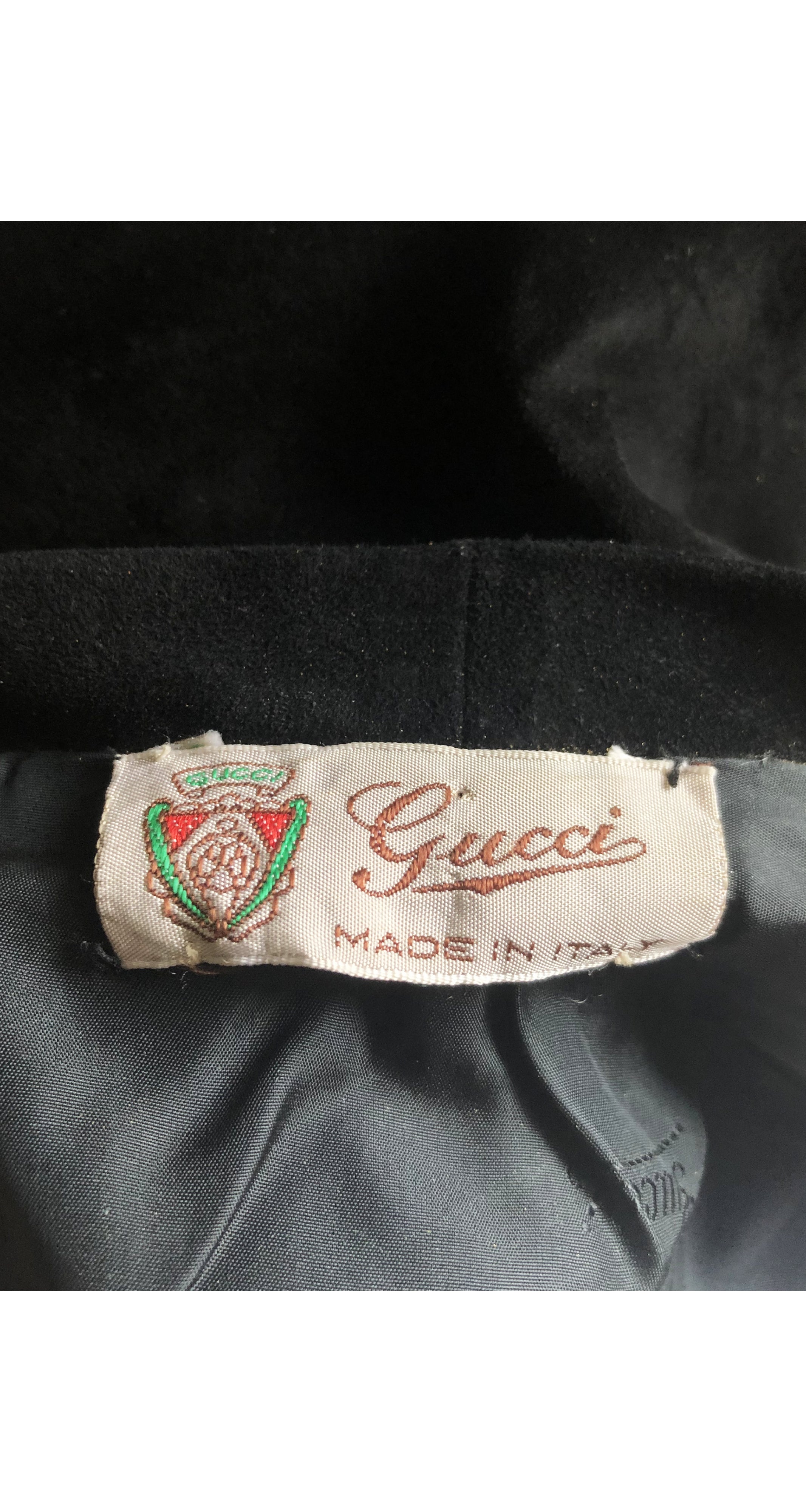 c. 1980 Black Suede Beret