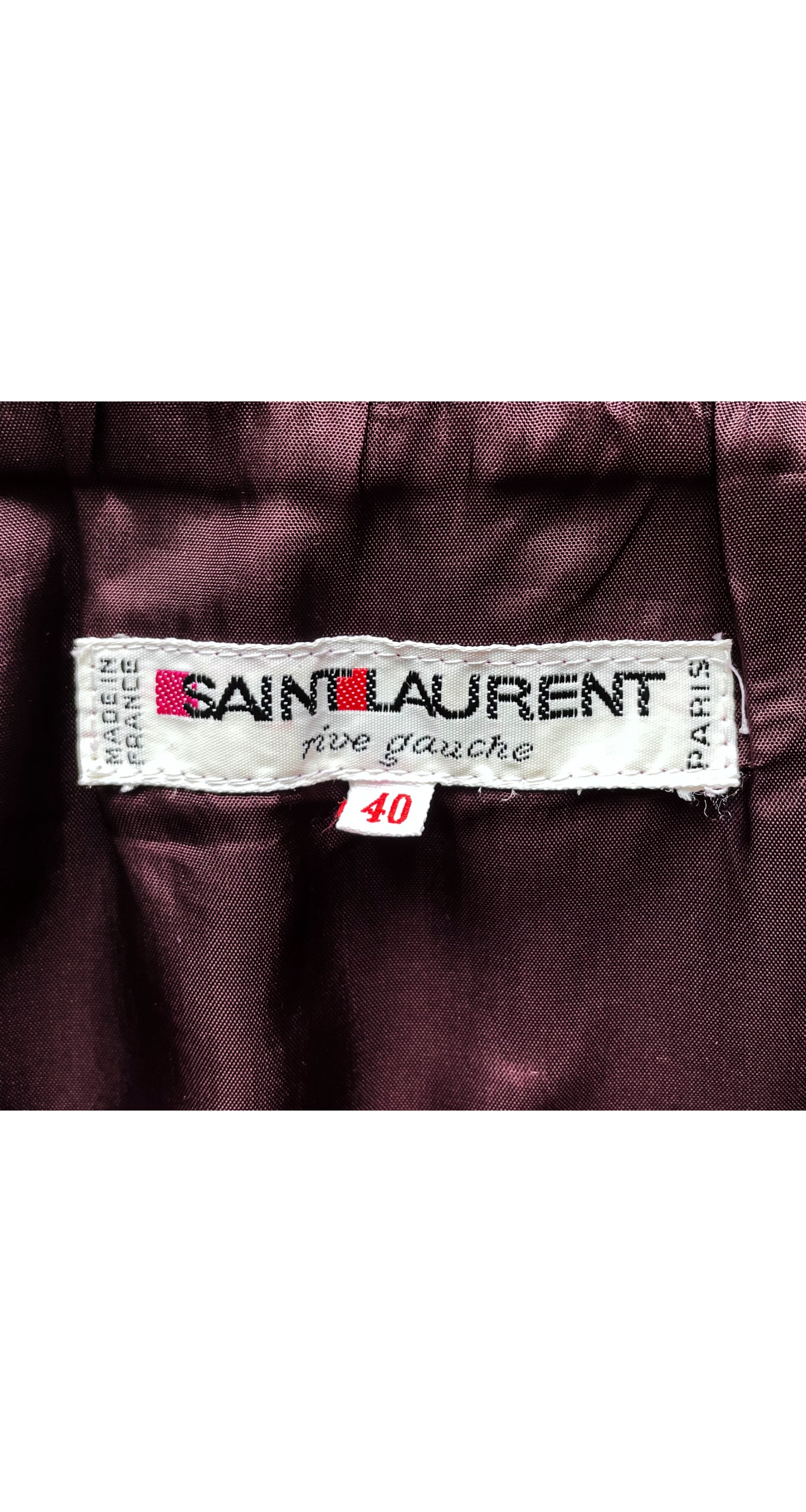 1980s Burgundy Wool High-Waisted Pencil Skirt