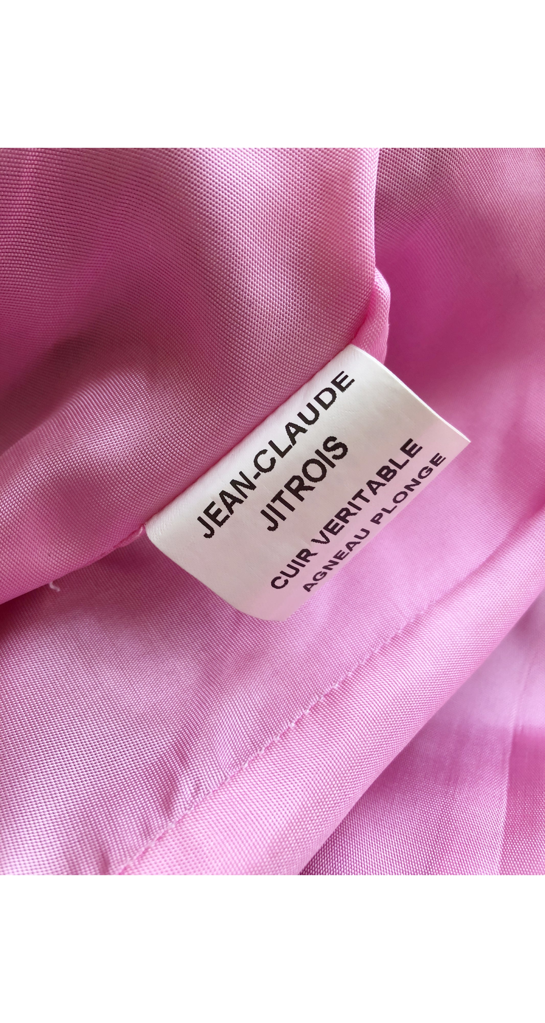 2000s Pink Ostrich Skin & Lambskin Three-Piece Outfit