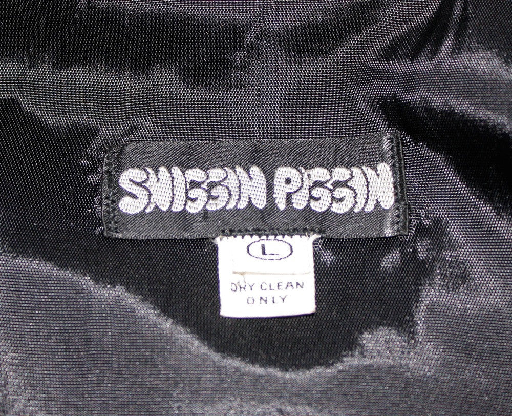 1970's Green Satin Fruit Applique Bomber Jacket