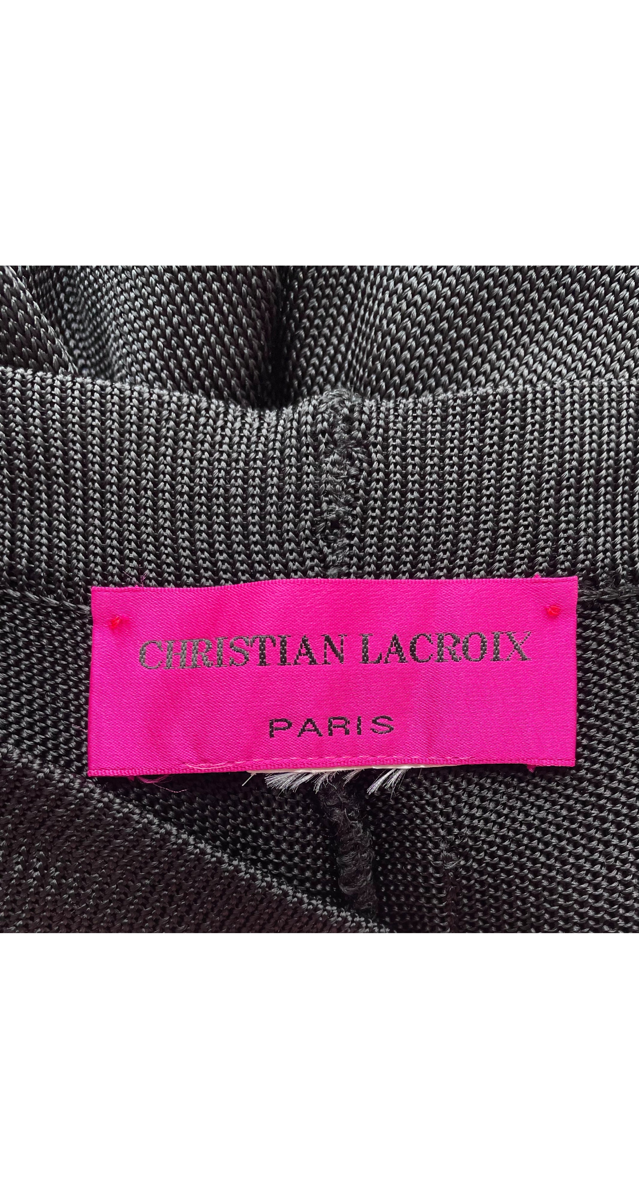 1990s Rayon Lurex Knit & Mohair Wide-Leg Pants