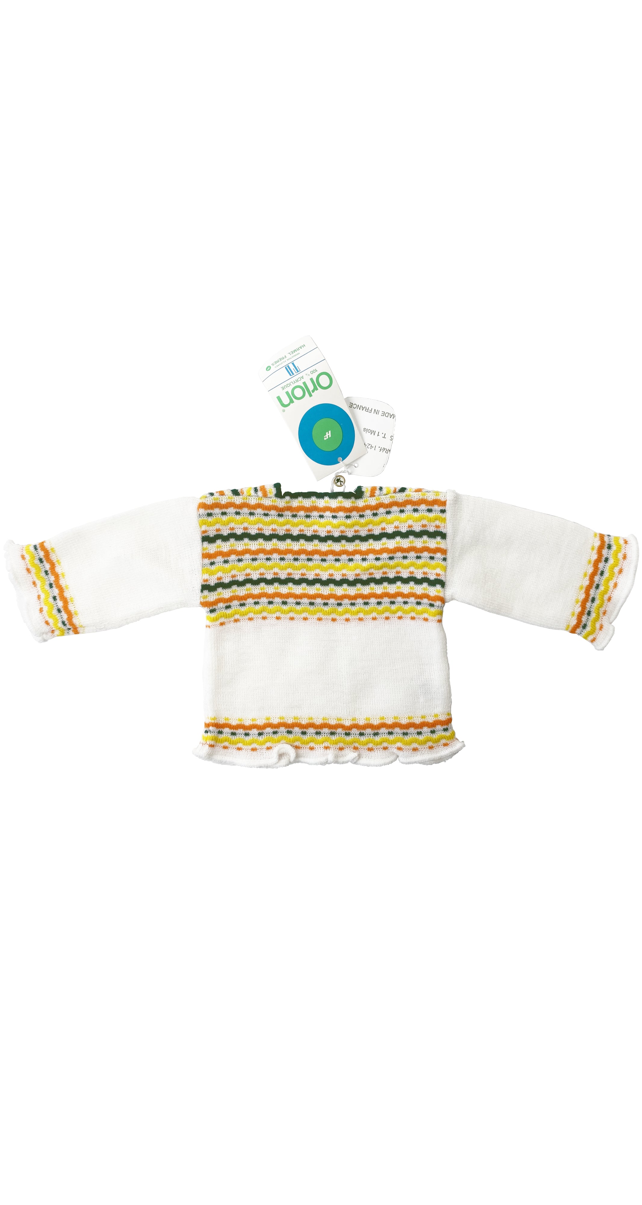 1970s NOS Striped Knit Pullover Sweater 1M